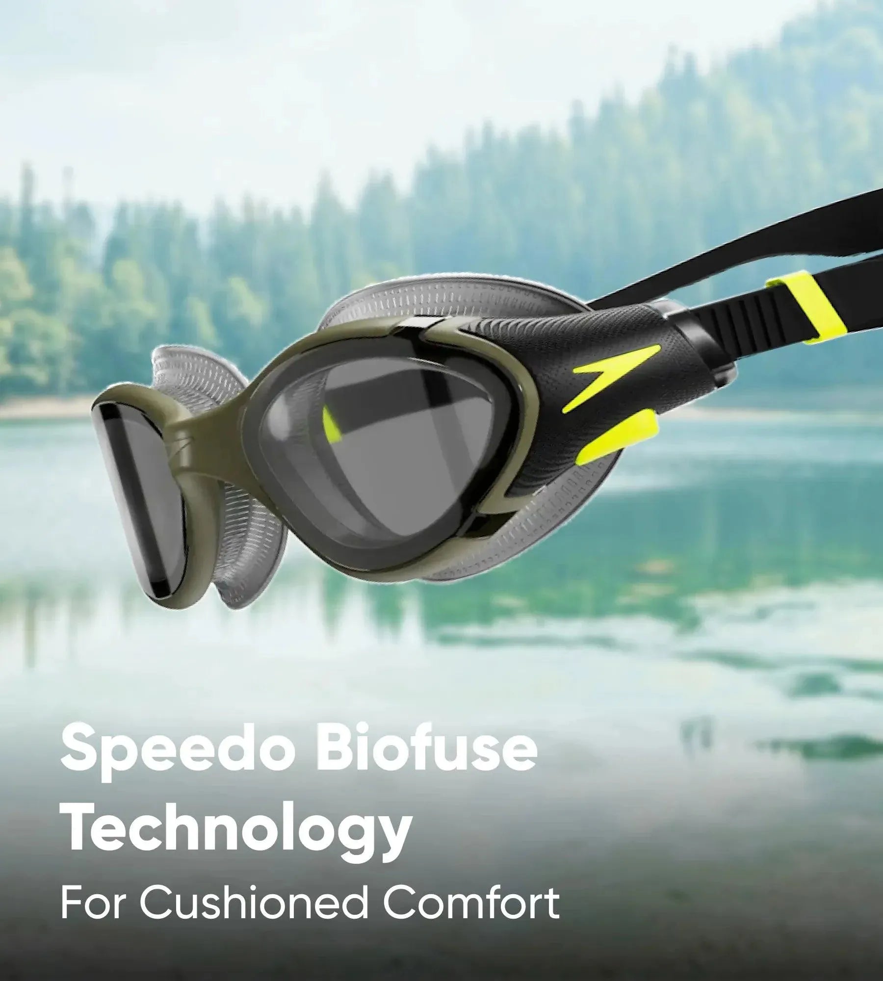 Unisex Adult Biofuse 2.0 Polarised Tint-Lens Swim Goggles - Black & Green - Image 3