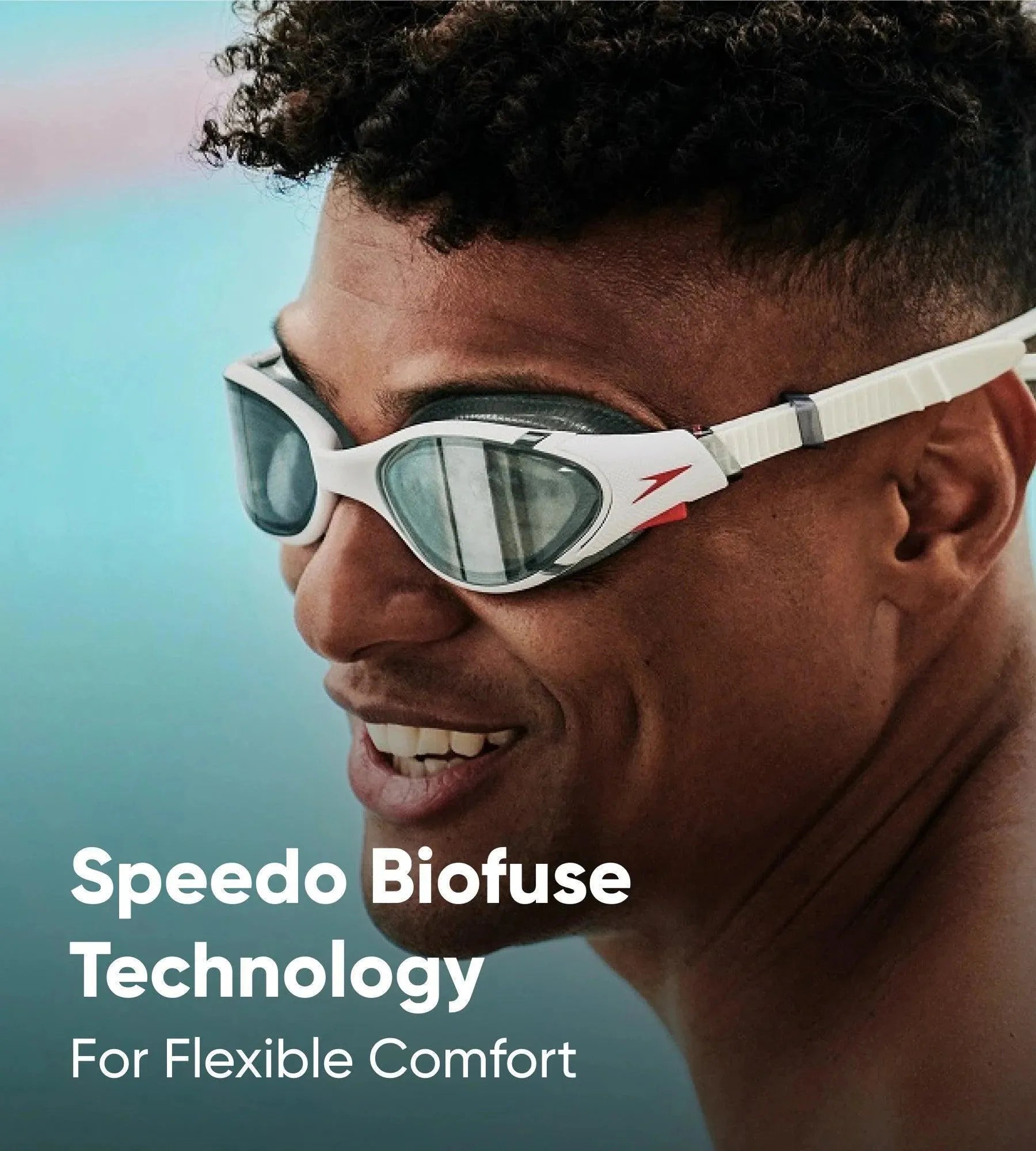Unisex Adult Biofuse 2.0 Smoke-Lens Swim Goggles - White & Smoke - Image 16