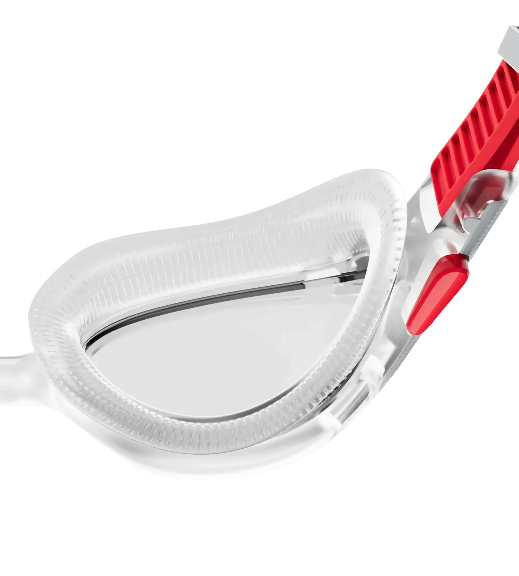 Unisex Adult Biofuse 2.0 Clear Lens Swim Goggles - Tint & Red - Image 6