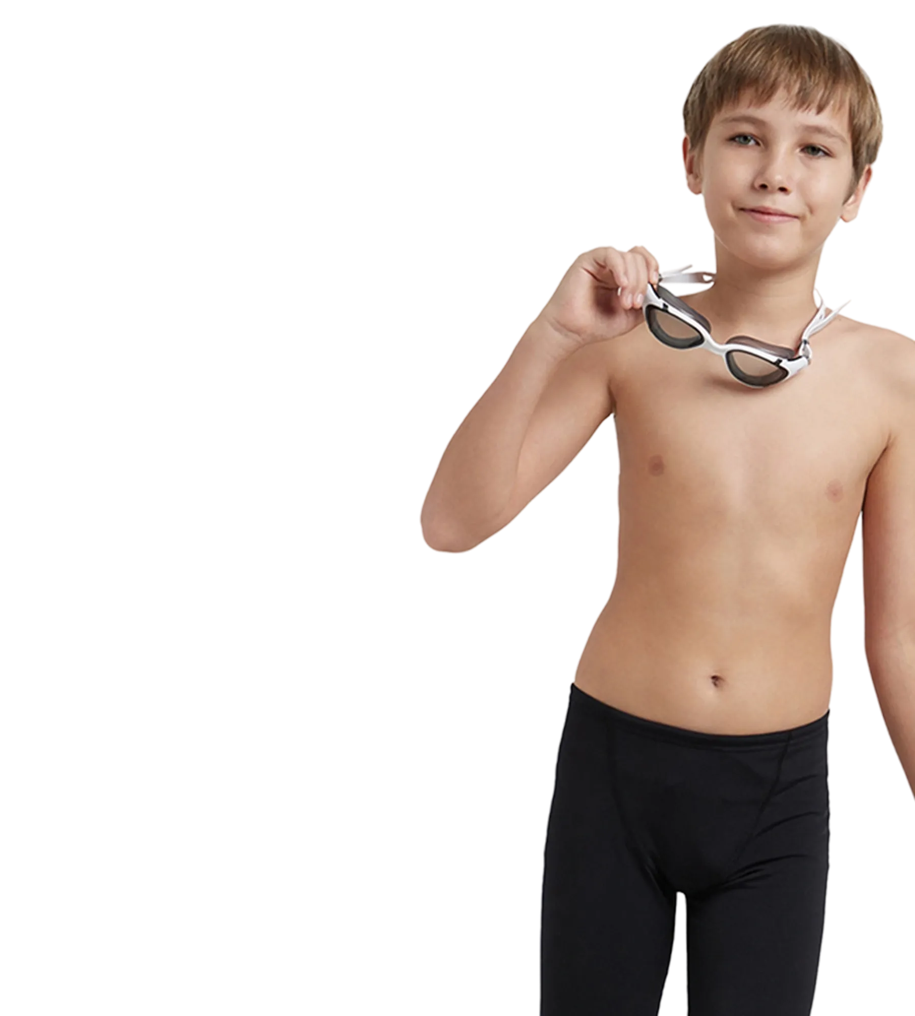 Boy's Endurance+ Essential V-Cut Jammer - Black & Arctic Glass - Image 6