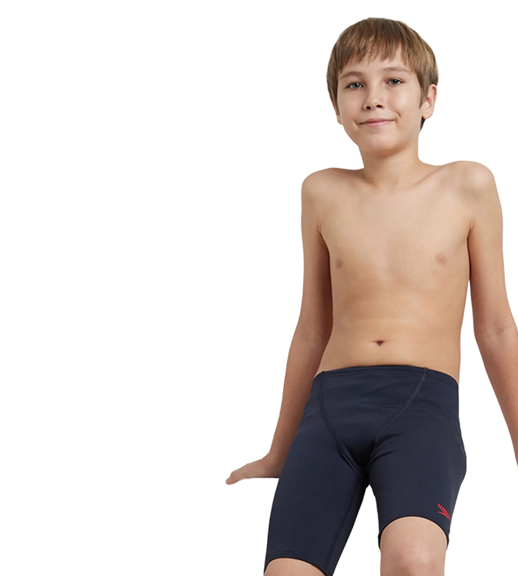 Boy's Endurance+ Essential V-Cut Jammer - True Navy & High Risk Red - Image 6