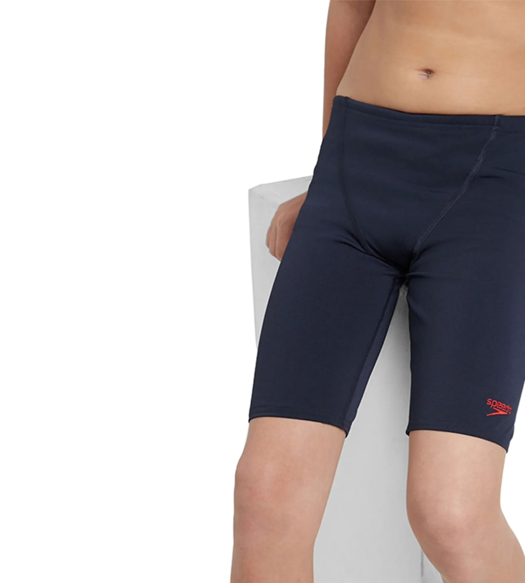 Boy's Endurance+ Essential V-Cut Jammer - True Navy & High Risk Red - Image 7