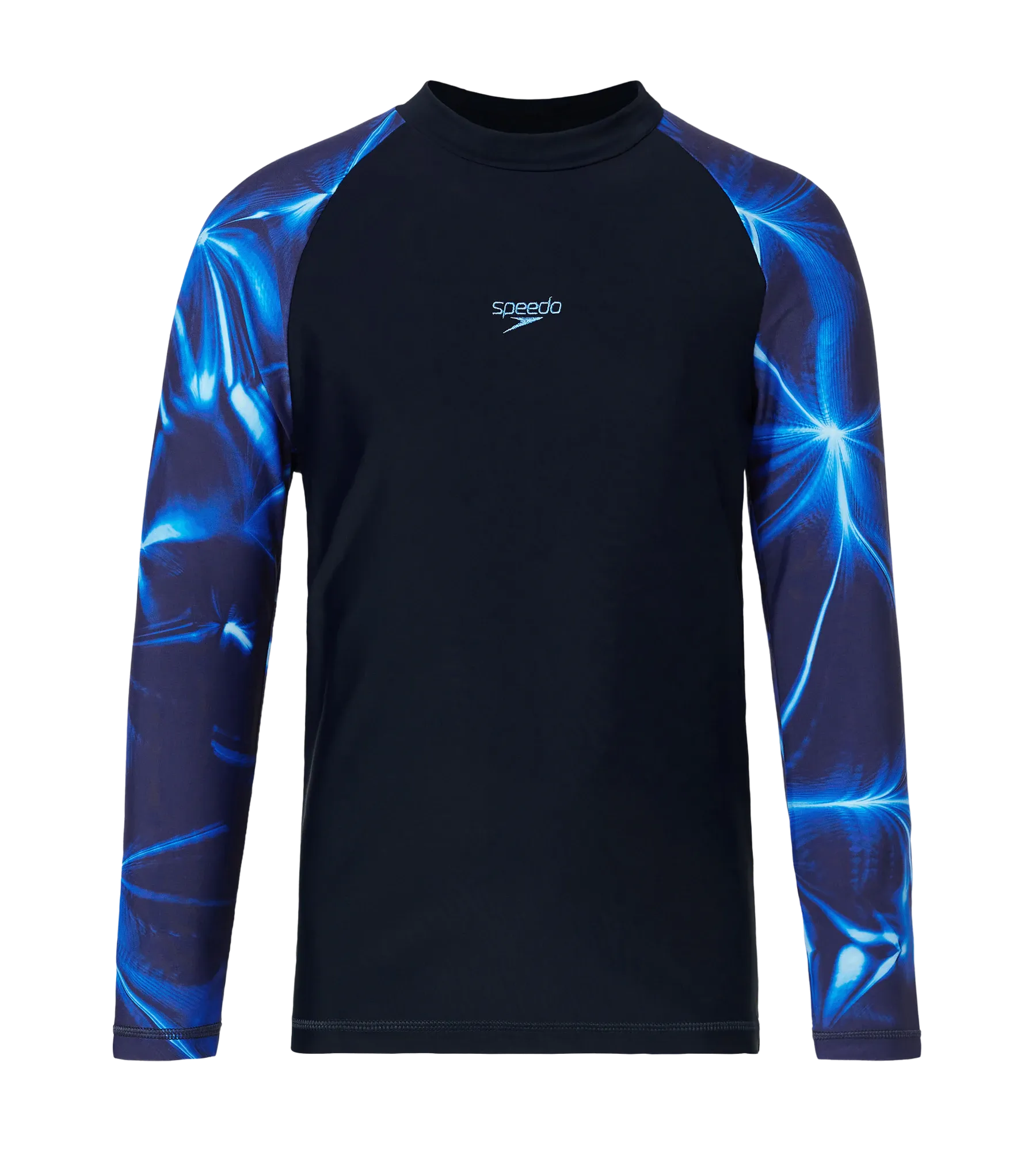 Boy's Endurance10 Printed Long Sleeve Suntop - True Navy & Periwinkle Blue - Image 9