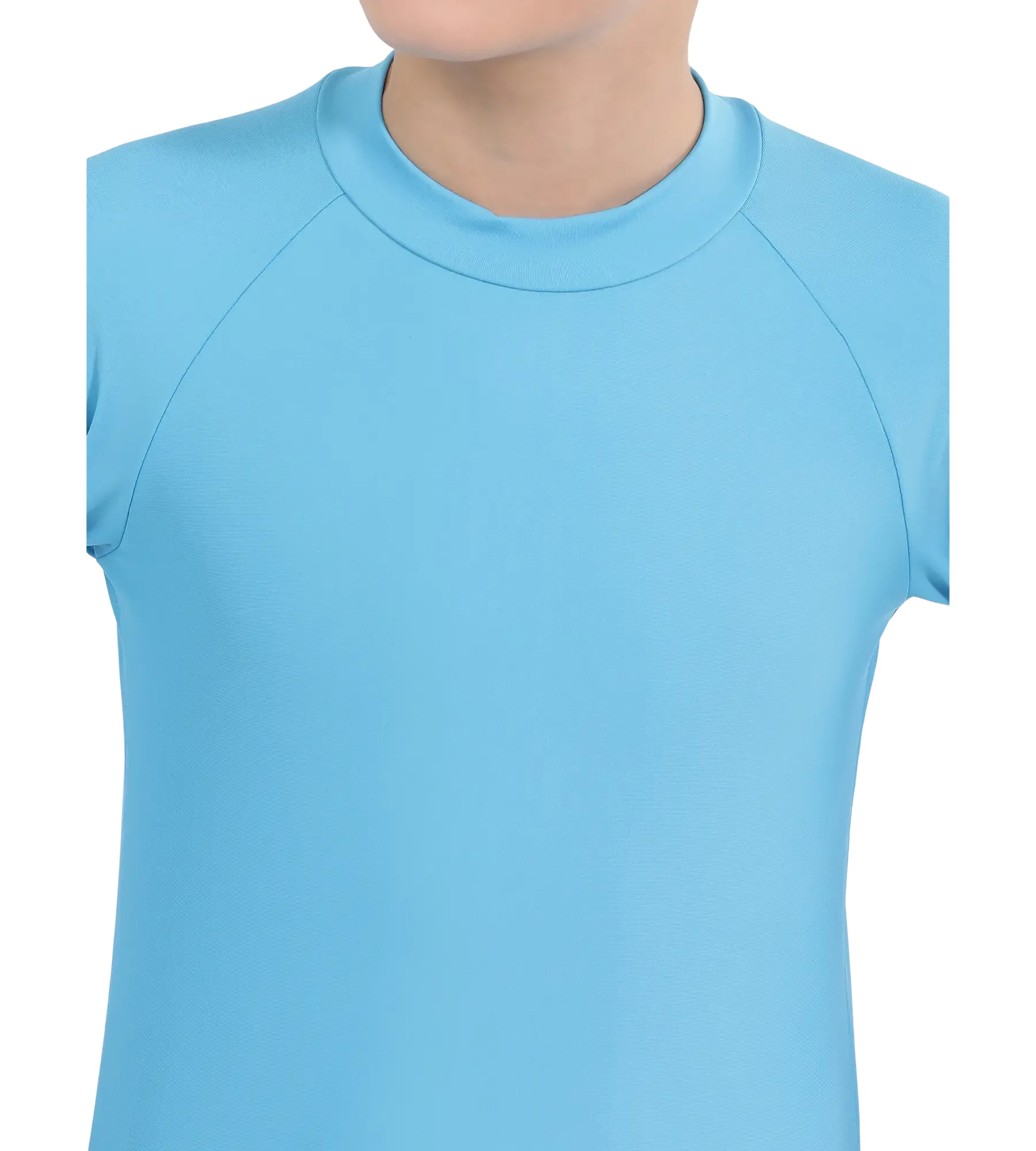 Boy's Recycled Endura Brite Long Sleeve Suntop - Picton Blue & Black - Image 6