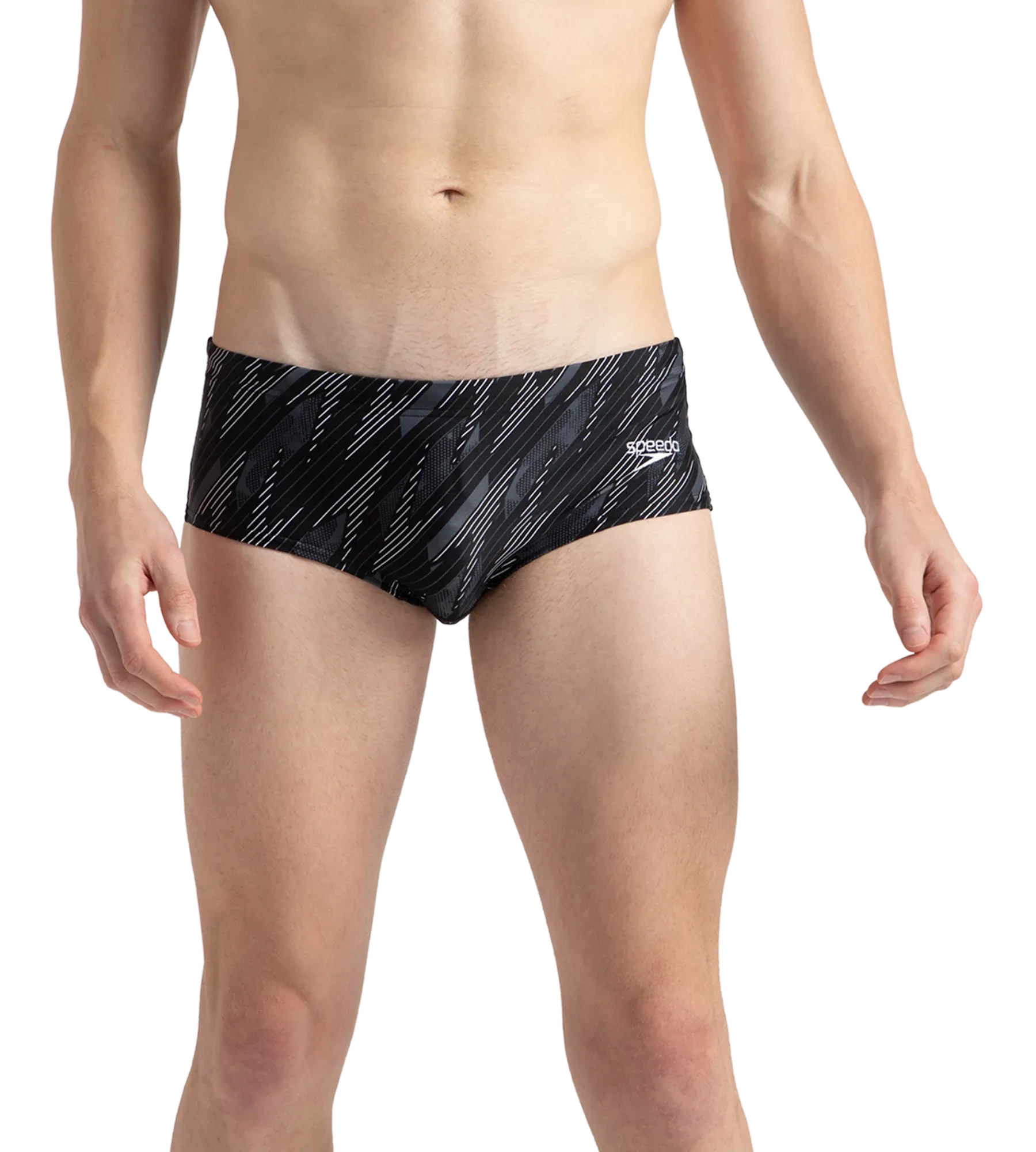 Men's Endurance10 Hyperboom Print Brief - Black. Usa Charcoal & White - Image 2