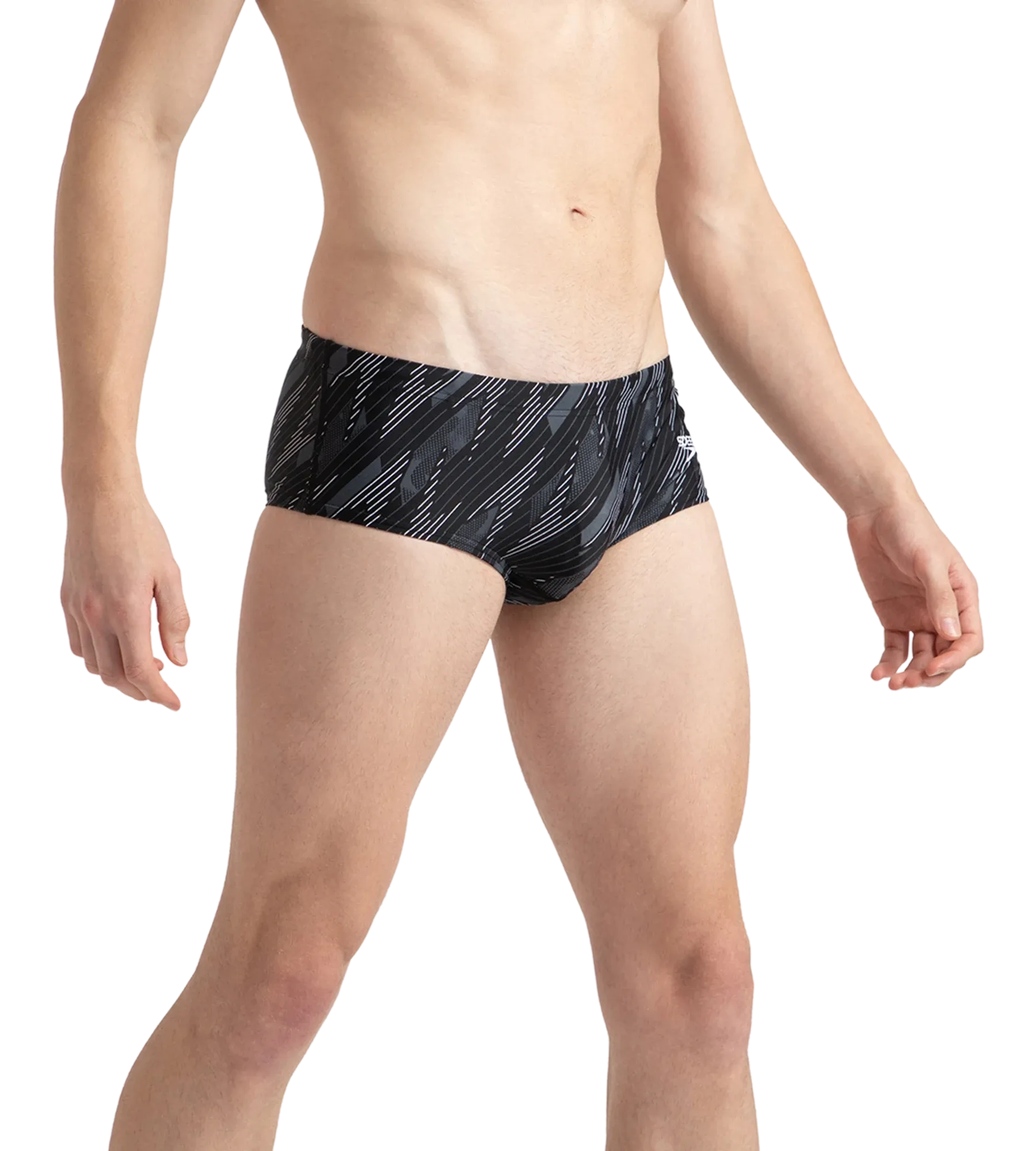 Men's Endurance10 Hyperboom Print Brief - Black. Usa Charcoal & White - Image 4