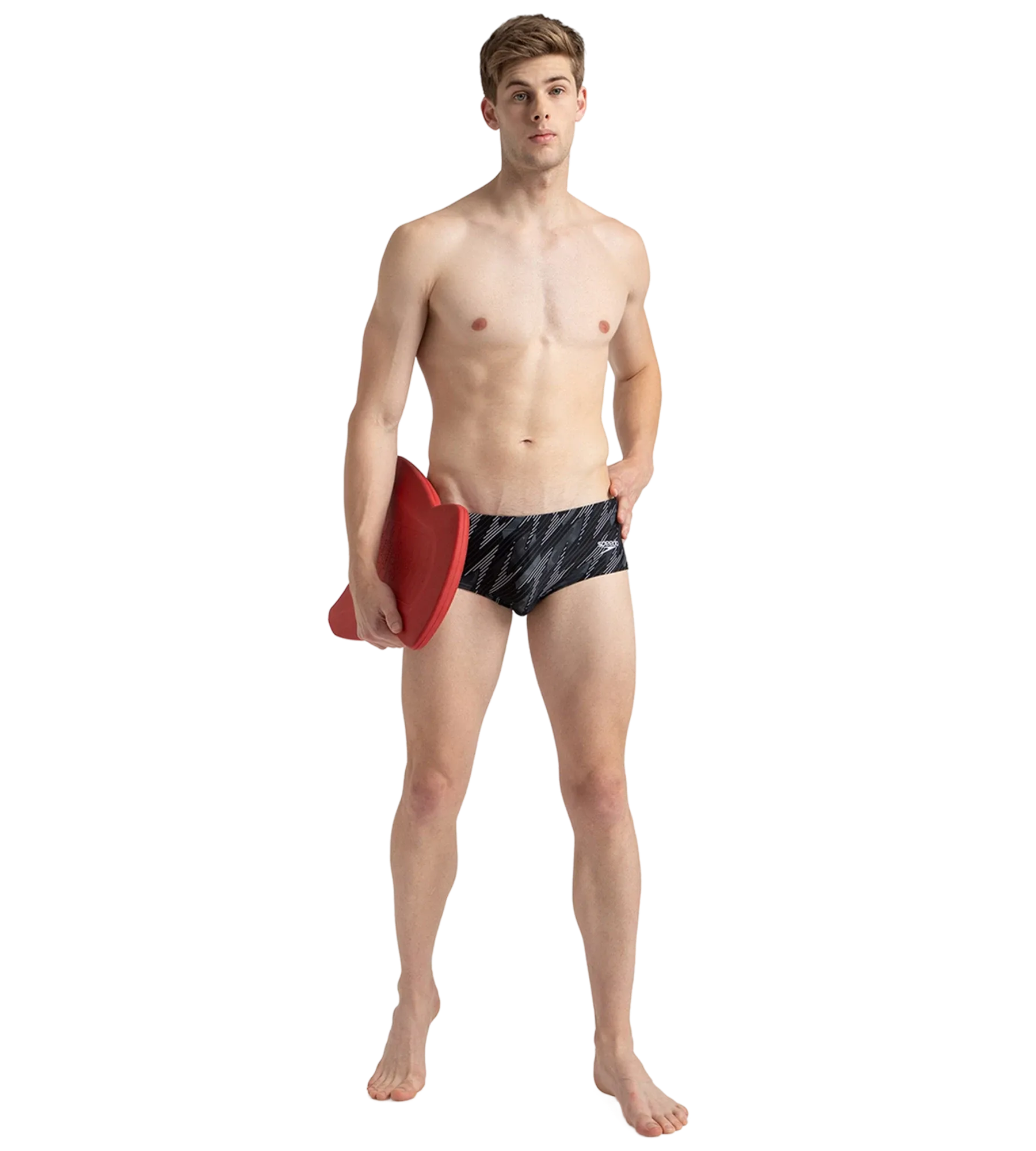 Men's Endurance10 Hyperboom Print Brief - Black. Usa Charcoal & White - Image 7