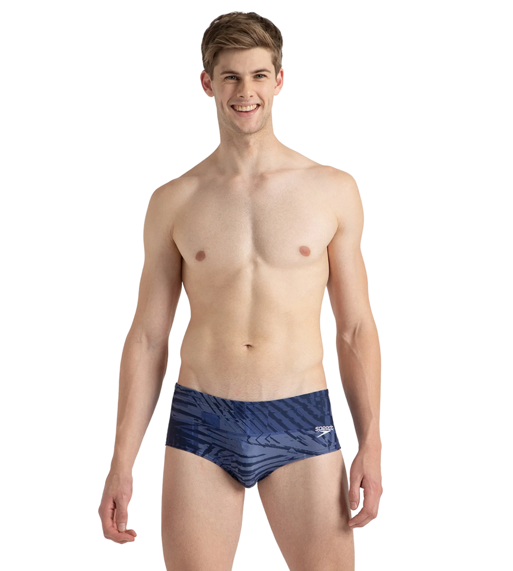 Men's Endurance10 All Over Print Brief - Peacoat. Cerulean Blue & White - Image 5