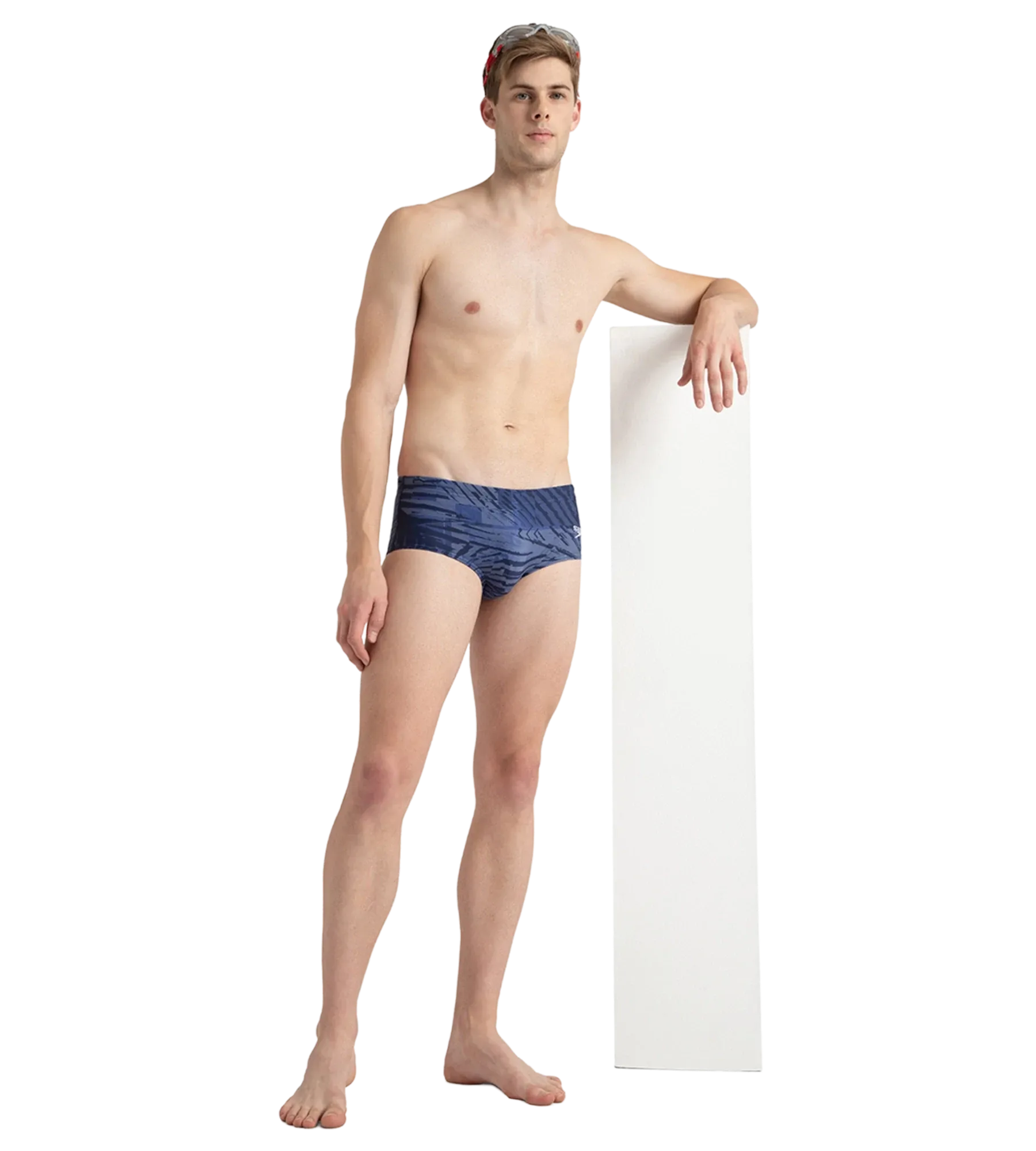 Men's Endurance10 All Over Print Brief - Peacoat. Cerulean Blue & White - Image 6