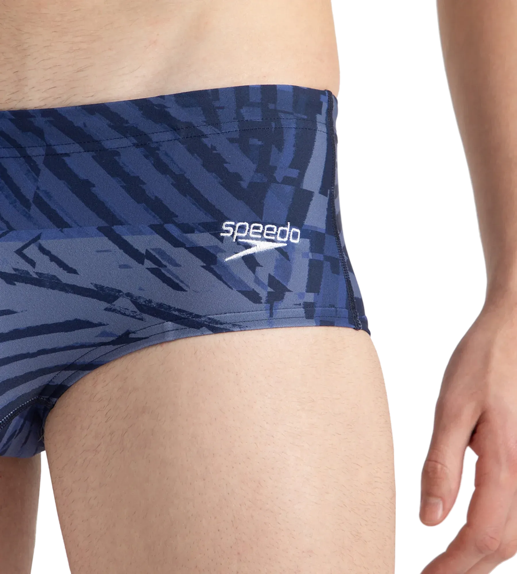 Men's Endurance10 All Over Print Brief - Peacoat. Cerulean Blue & White - Image 8