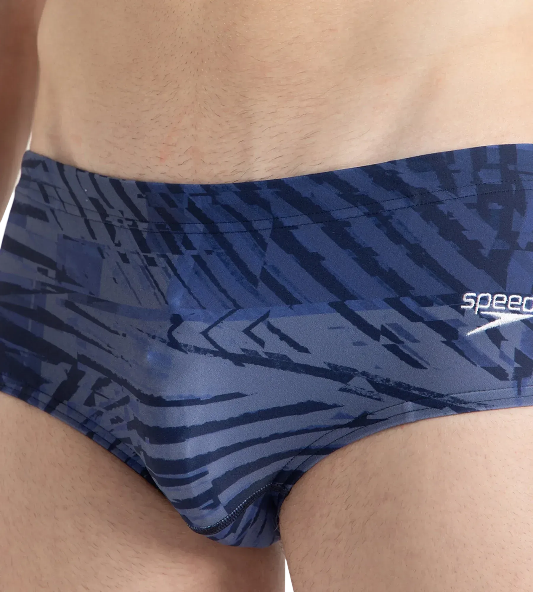 Men's Endurance10 All Over Print Brief - Peacoat. Cerulean Blue & White - Image 9