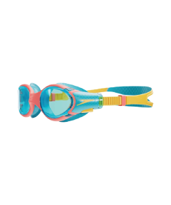Unisex Kids Biofuse 2.0 Anti Fog Coated Lens Swim Goggles For Boys and Girls - Coral Beach. Bolt & Blue Lens