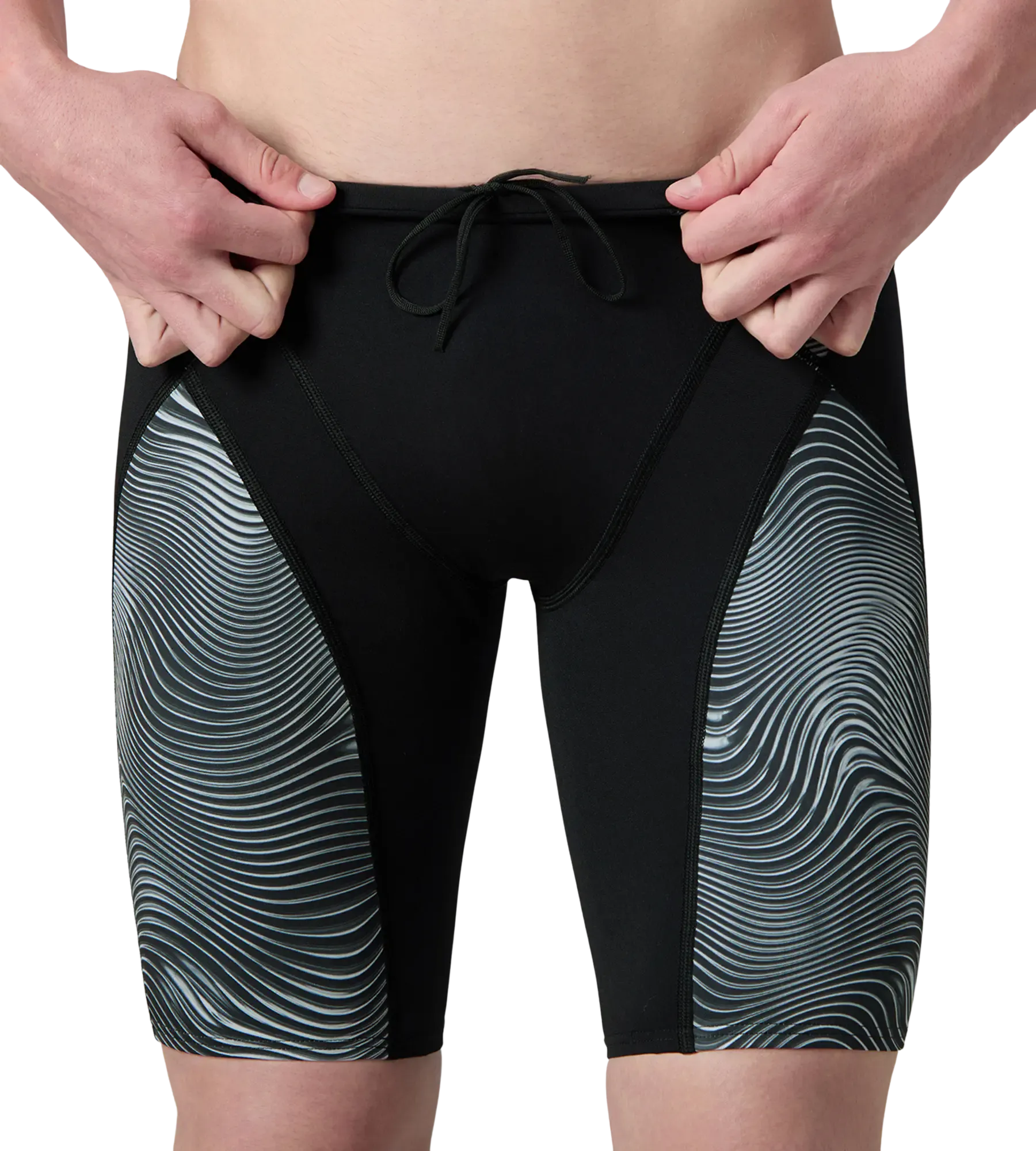Men's Endurance+ Hydrosense Print V-Cut Compression Jammer - Black & White - Image 10