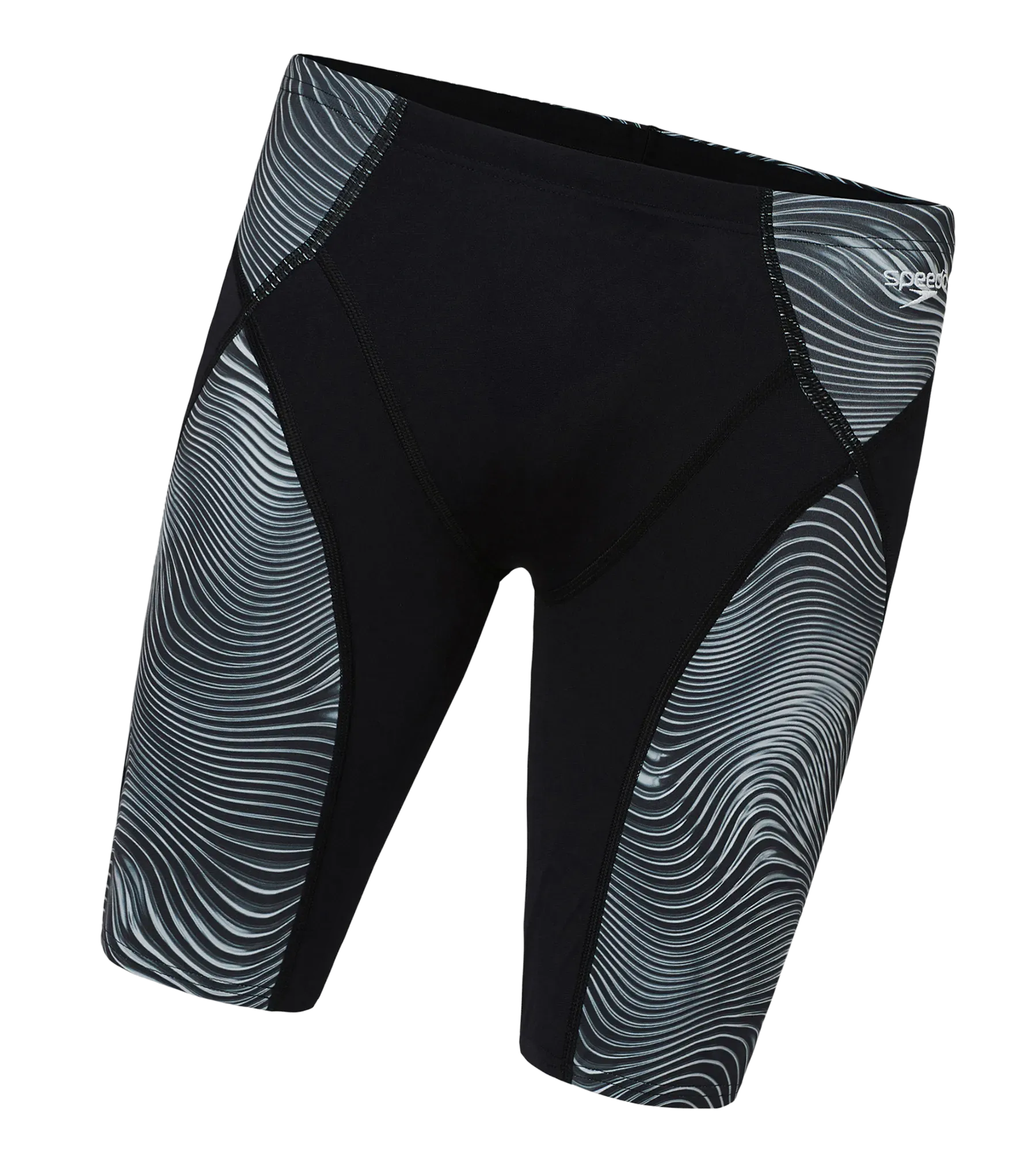Men's Endurance+ Hydrosense Print V-Cut Compression Jammer - Black & White - Image 12