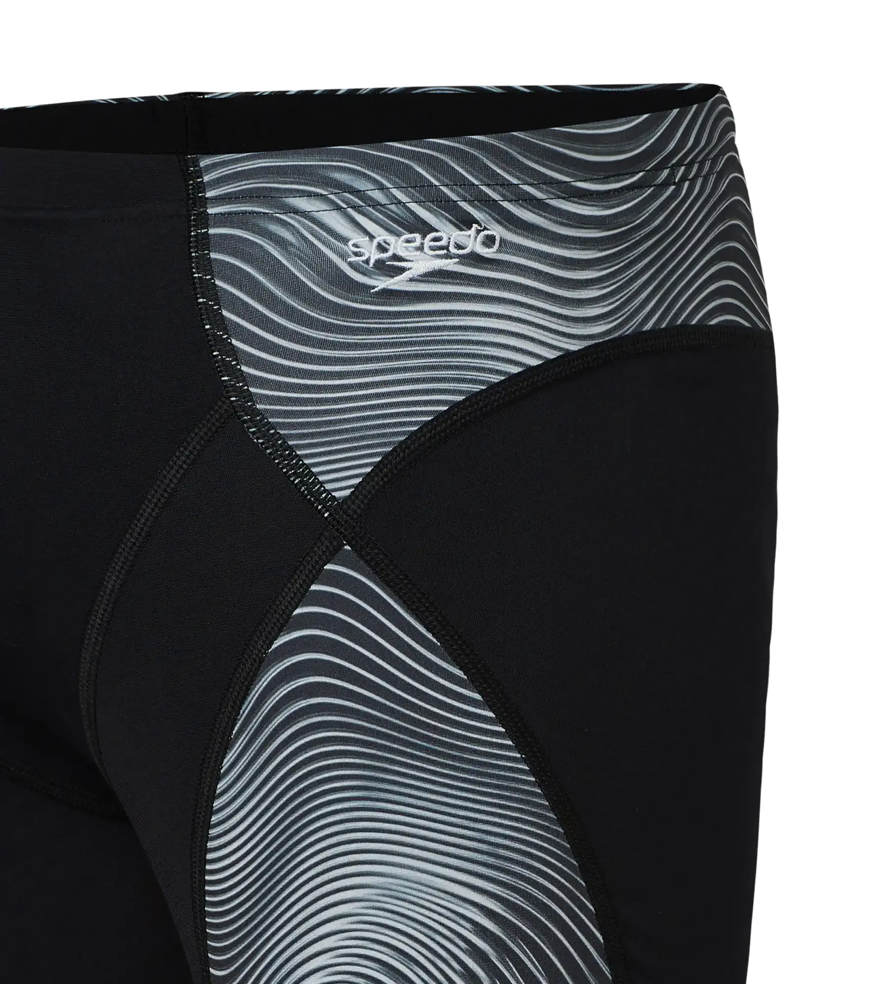 Men's Endurance+ Hydrosense Print V-Cut Compression Jammer - Black & White - Image 13