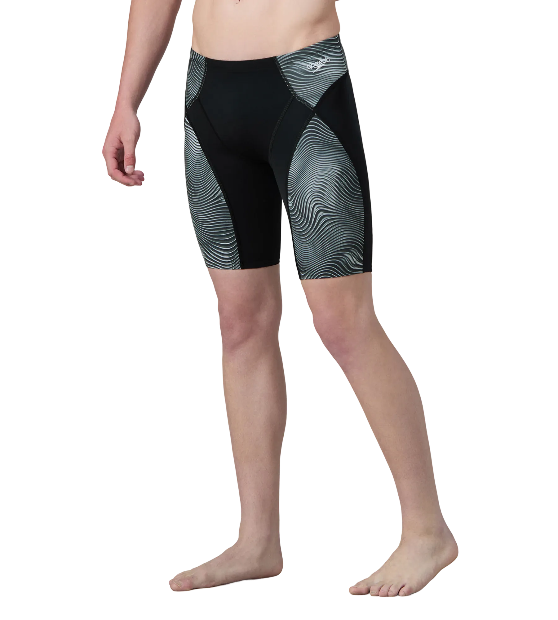Men's Endurance+ Hydrosense Print V-Cut Compression Jammer - Black & White
