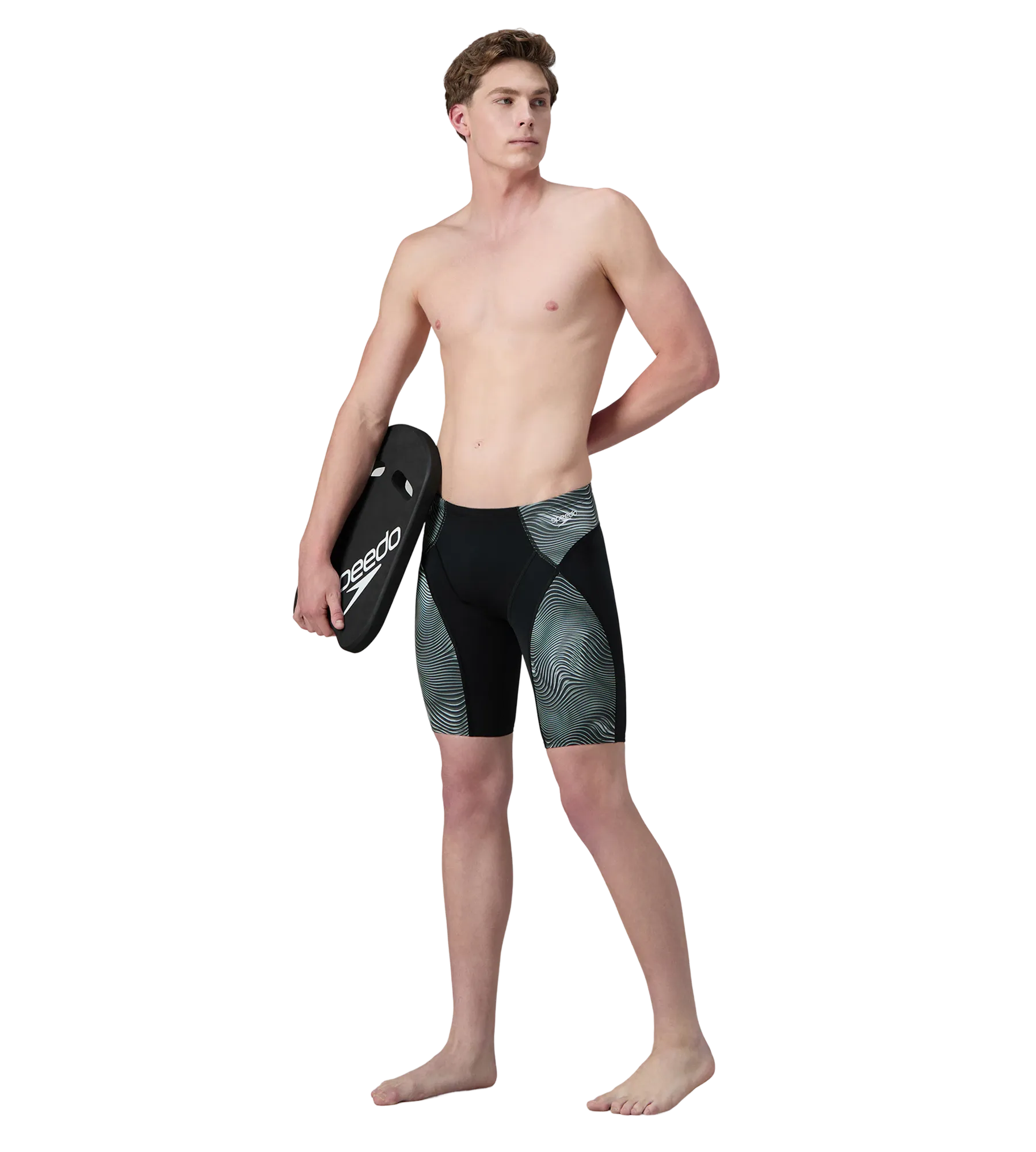 Men's Endurance+ Hydrosense Print V-Cut Compression Jammer - Black & White - Image 6