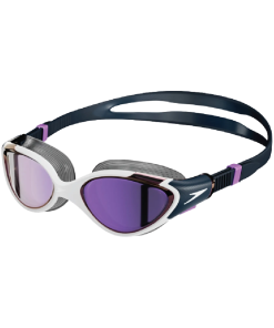 Women's Biofuse 2.0 Anti Fog Mirror Lens Swim Goggles - White. True Navy & Sweet Purple