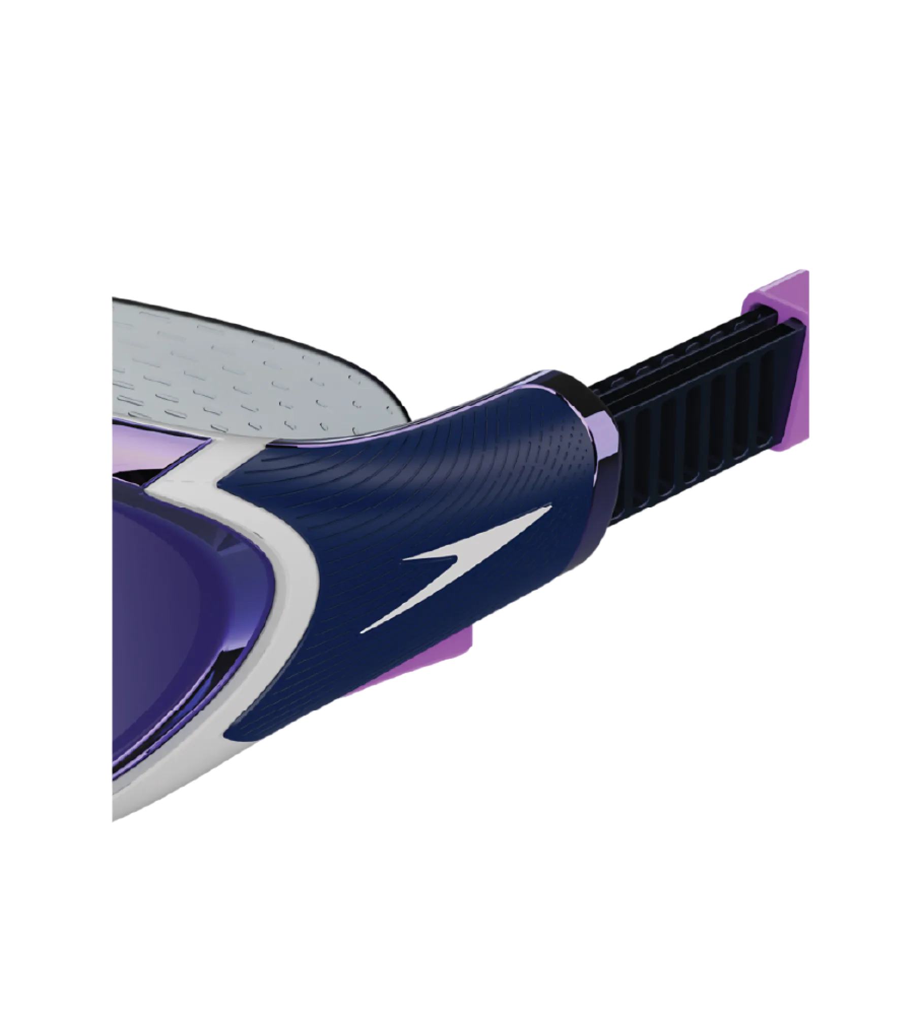 Women's Biofuse 2.0 Anti Fog Mirror Lens Swim Goggles - White. True Navy & Sweet Purple - Image 3