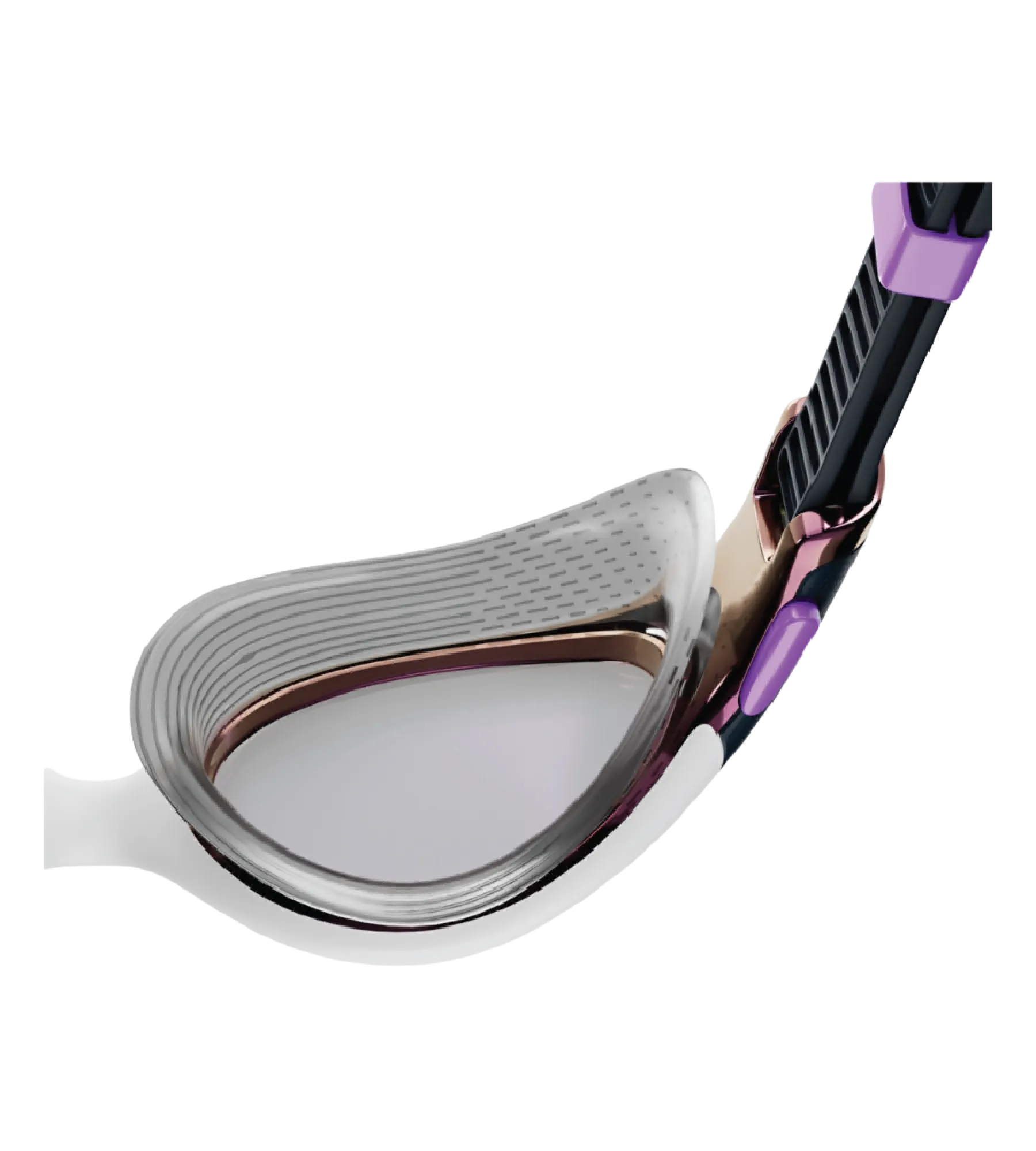 Women's Biofuse 2.0 Anti Fog Mirror Lens Swim Goggles - White. True Navy & Sweet Purple - Image 4