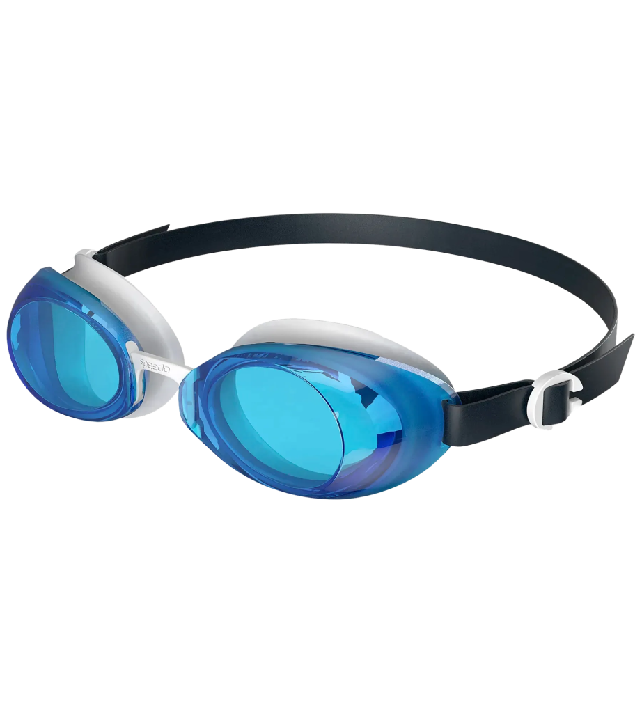 Unisex Adult Jet 2.0 Blue Tint Anti Fog Lens Swim Goggles - Blue & White