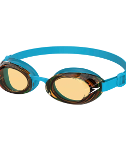 Unisex Kids Jet 2.0 Anti Fog coated lens Swim Goggles (Age Range - 6-14 Years) - Blue & Orange