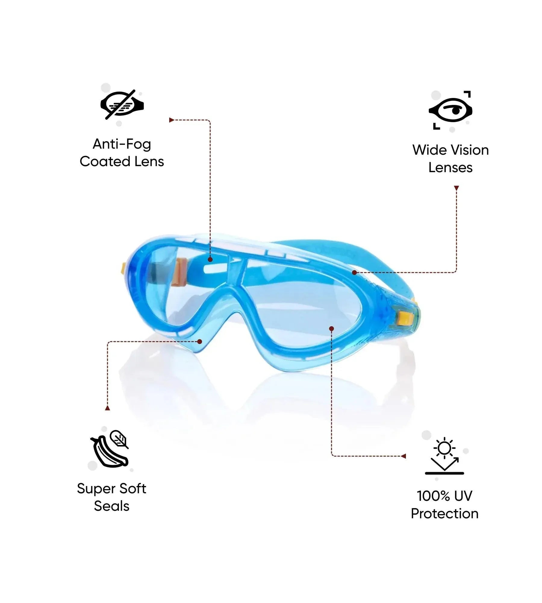 Unisex Kids Rift Tint-Lens Goggles (Age Range - 6-14 Years) - Blue & Orange - Image 2