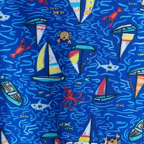 Boy's Endura Brite Digital Print Jammer - True Cobalt & White - Image 14