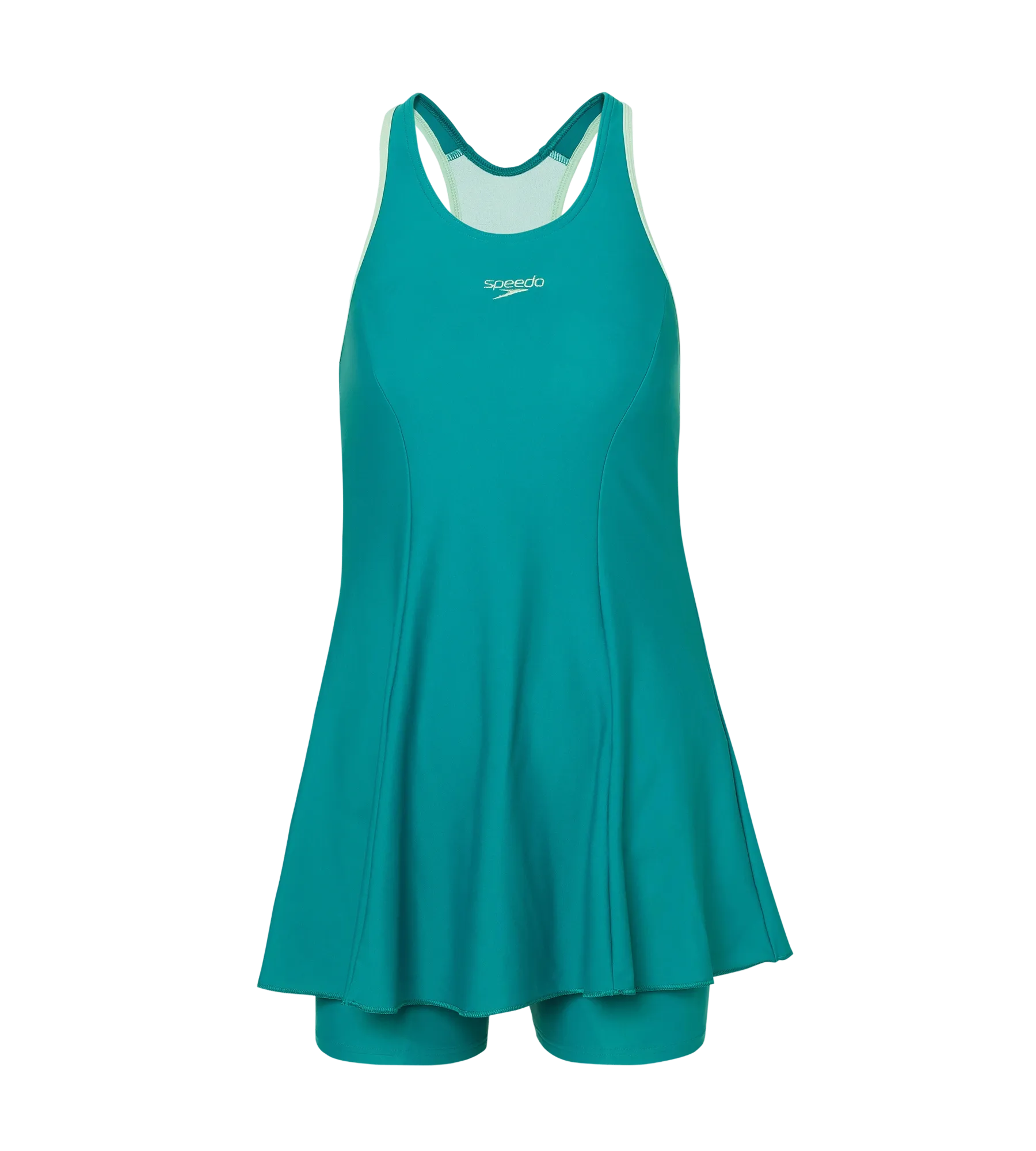 Women's Endurance10 Racerback Swimdress With Boyleg - Kai Green & Pale Adventure - Image 10