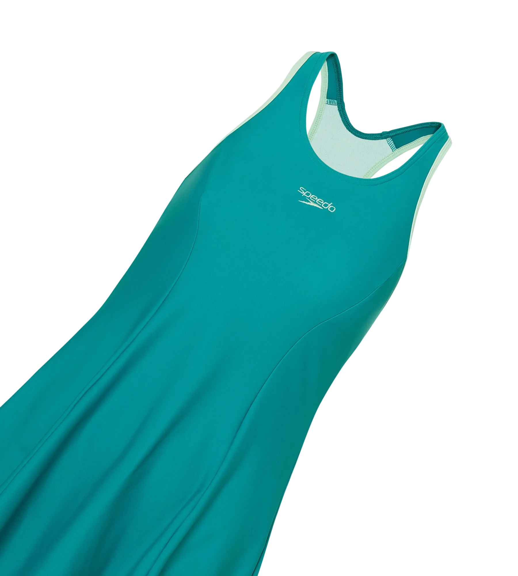 Women's Endurance10 Racerback Swimdress With Boyleg - Kai Green & Pale Adventure - Image 11