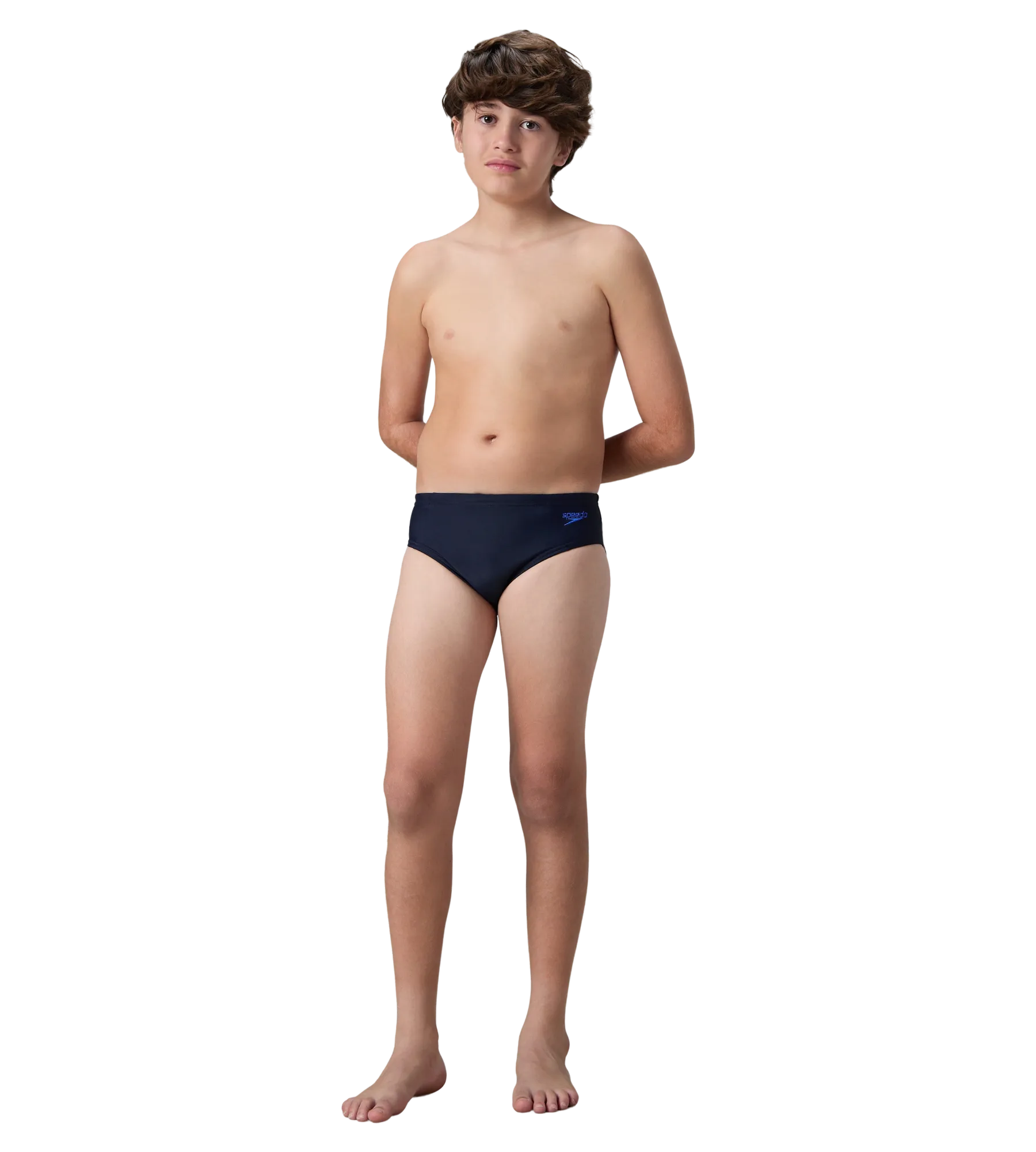 Boy's Endurance10 Lycra Brief - True Navy & Deep Saffire - Image 6