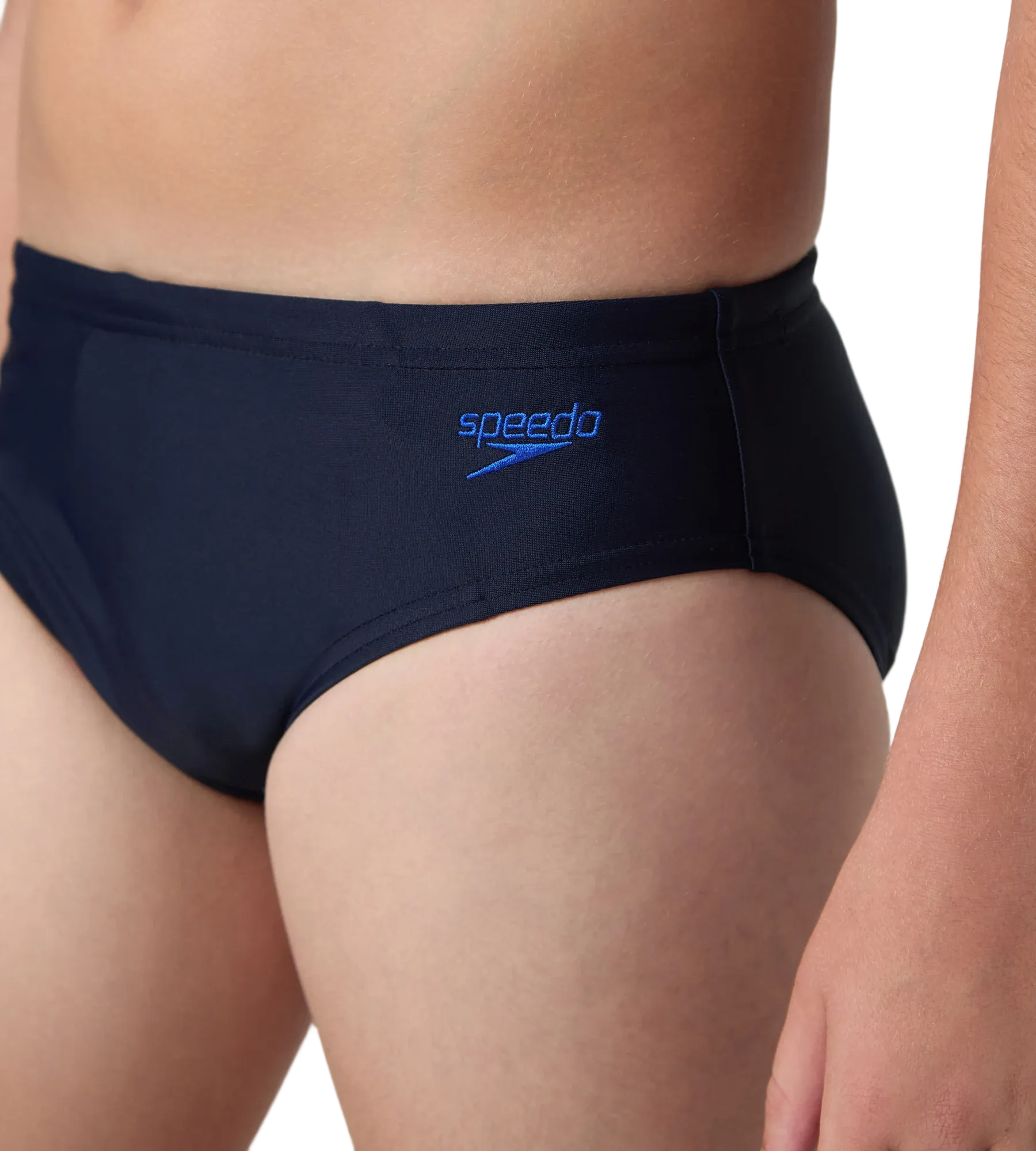 Boy's Endurance10 Lycra Brief - True Navy & Deep Saffire - Image 9