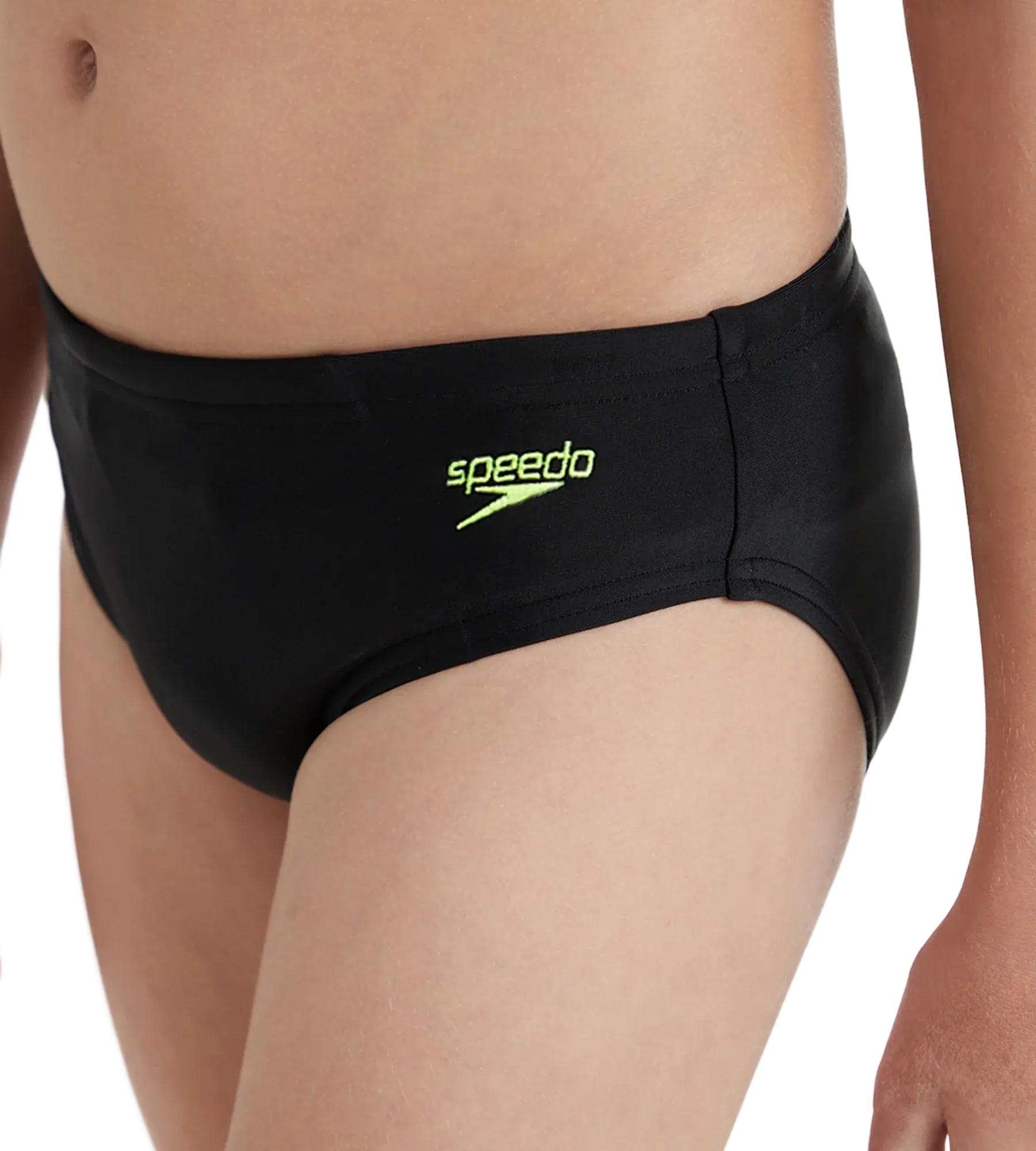 Boy's Endurance10 Lycra Brief - Black & Hyper Yellow - Image 9