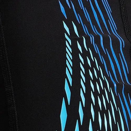 Men's Endurance10 Tech Print Placement Panel Aquashort - Black. Cobalt Pop & Picton Blue - Image 12