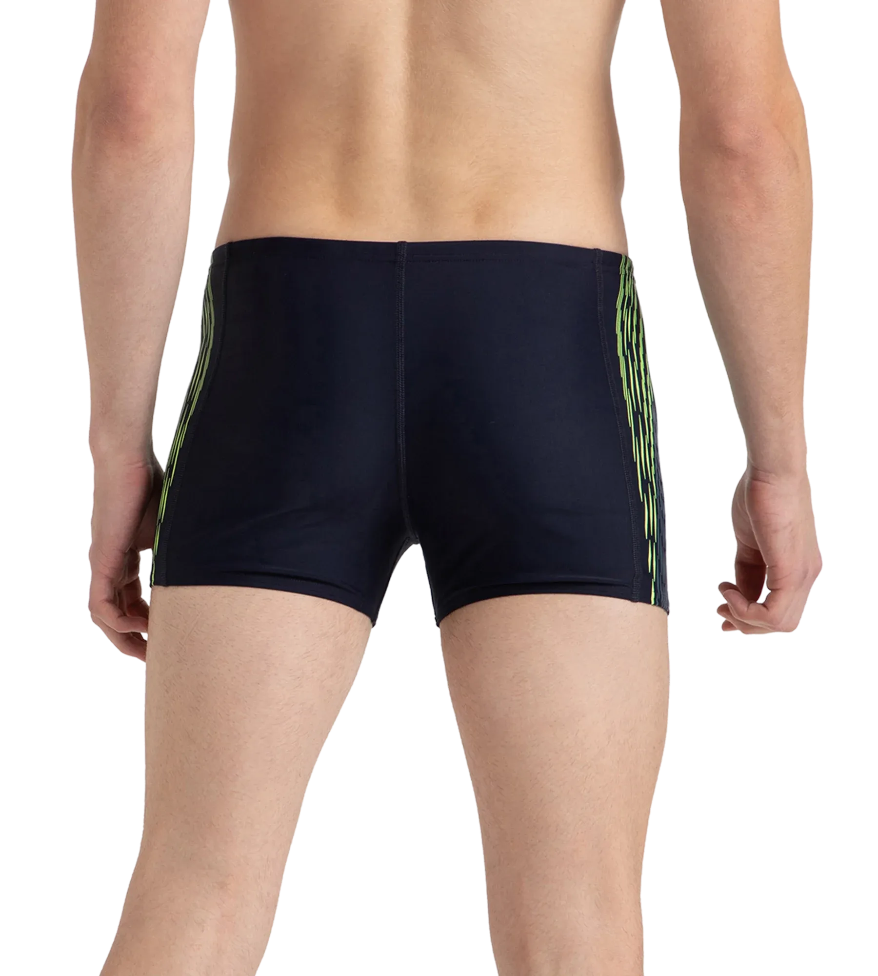 Men's Endurance10 Tech Print Placement Panel Aquashort - True Navy. Hyper Yellow & Dark Teal - Image 5