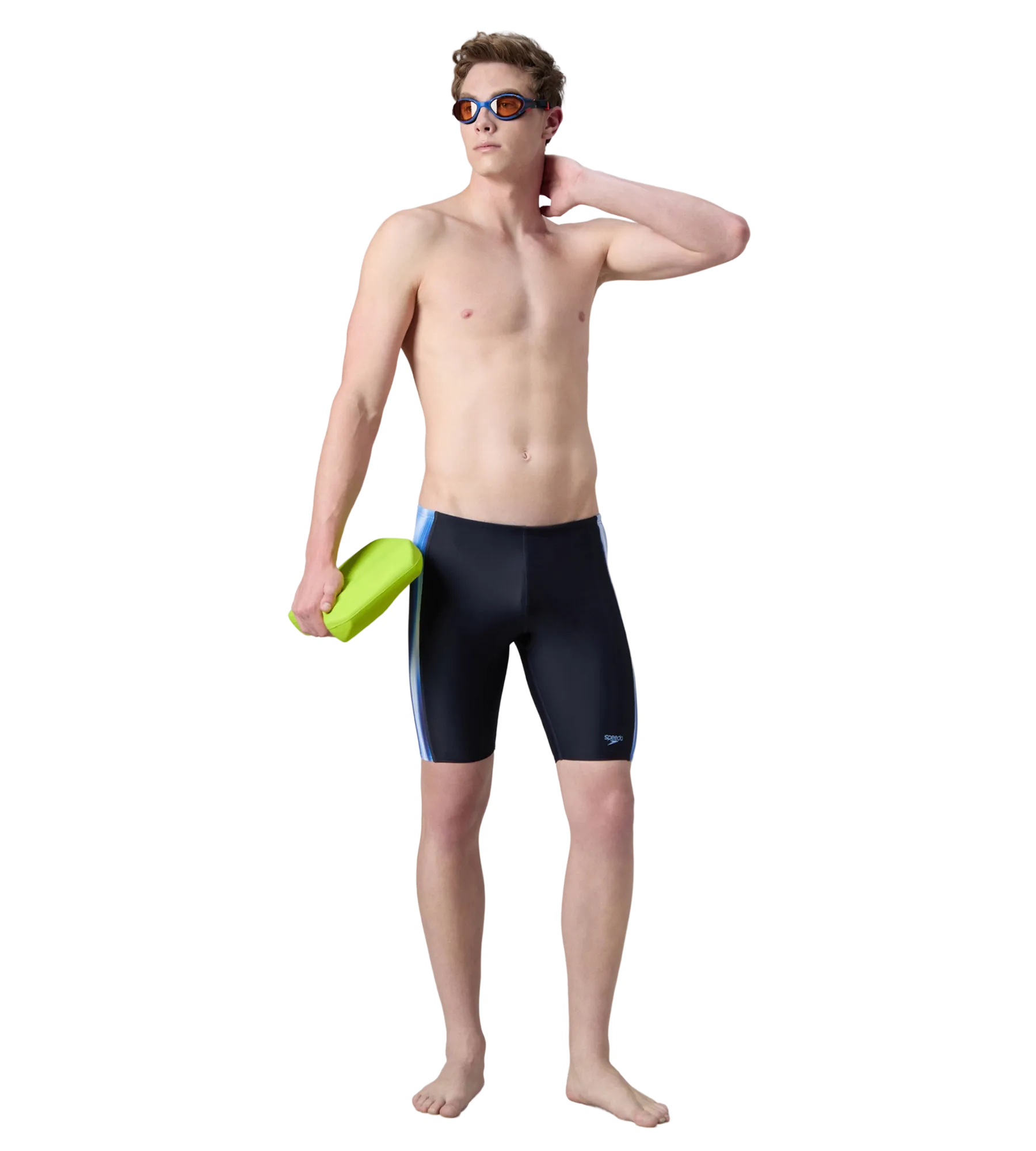 Men's Endurance10 Tech Panel Print Jammer - True Navy & Periwinkle Blue - Image 6