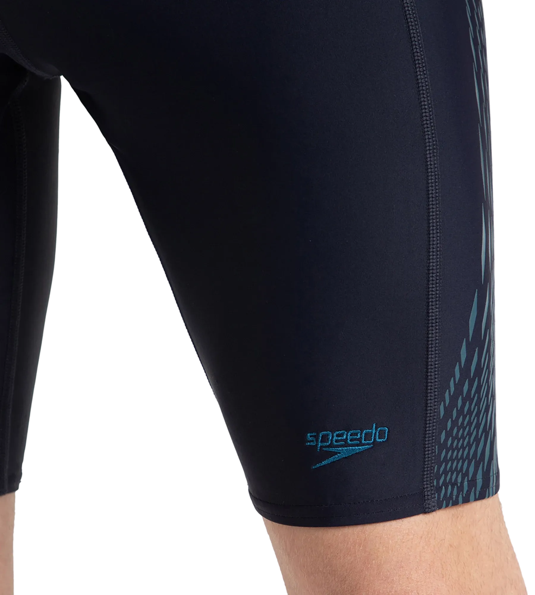 Men's Endurance10 Tech Print Placement Panel Jammer - True Navy. Hyper Yellow & Dark Teal - Image 11