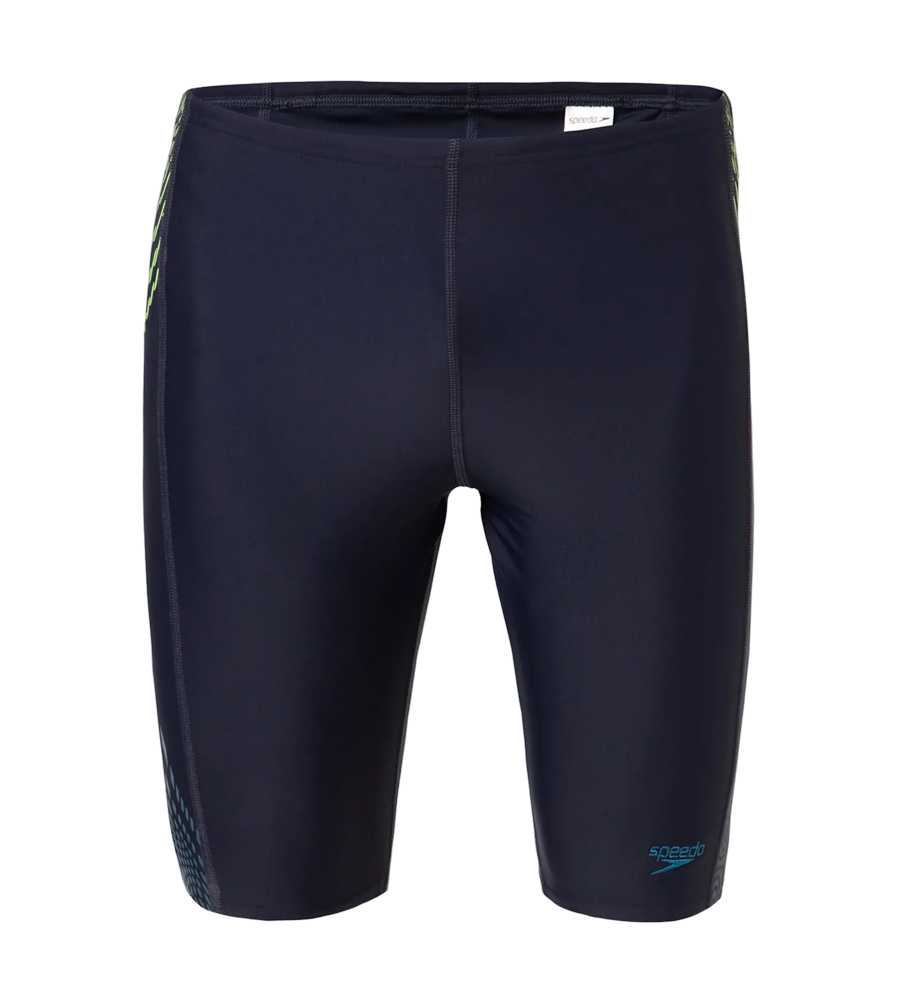 Men's Endurance10 Tech Print Placement Panel Jammer - True Navy. Hyper Yellow & Dark Teal - Image 12