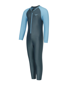 Tots Unisex Endurabrite Colorblock All In One Suit For Boys and Girls - Grey Lead & Wavelength