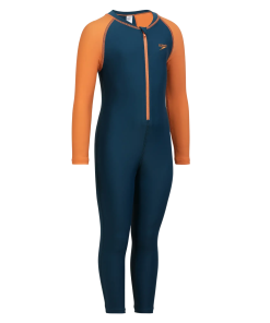 Boy's Recycled Endurance 10 All In One Suit - Dark Teal & Sweet Apricot