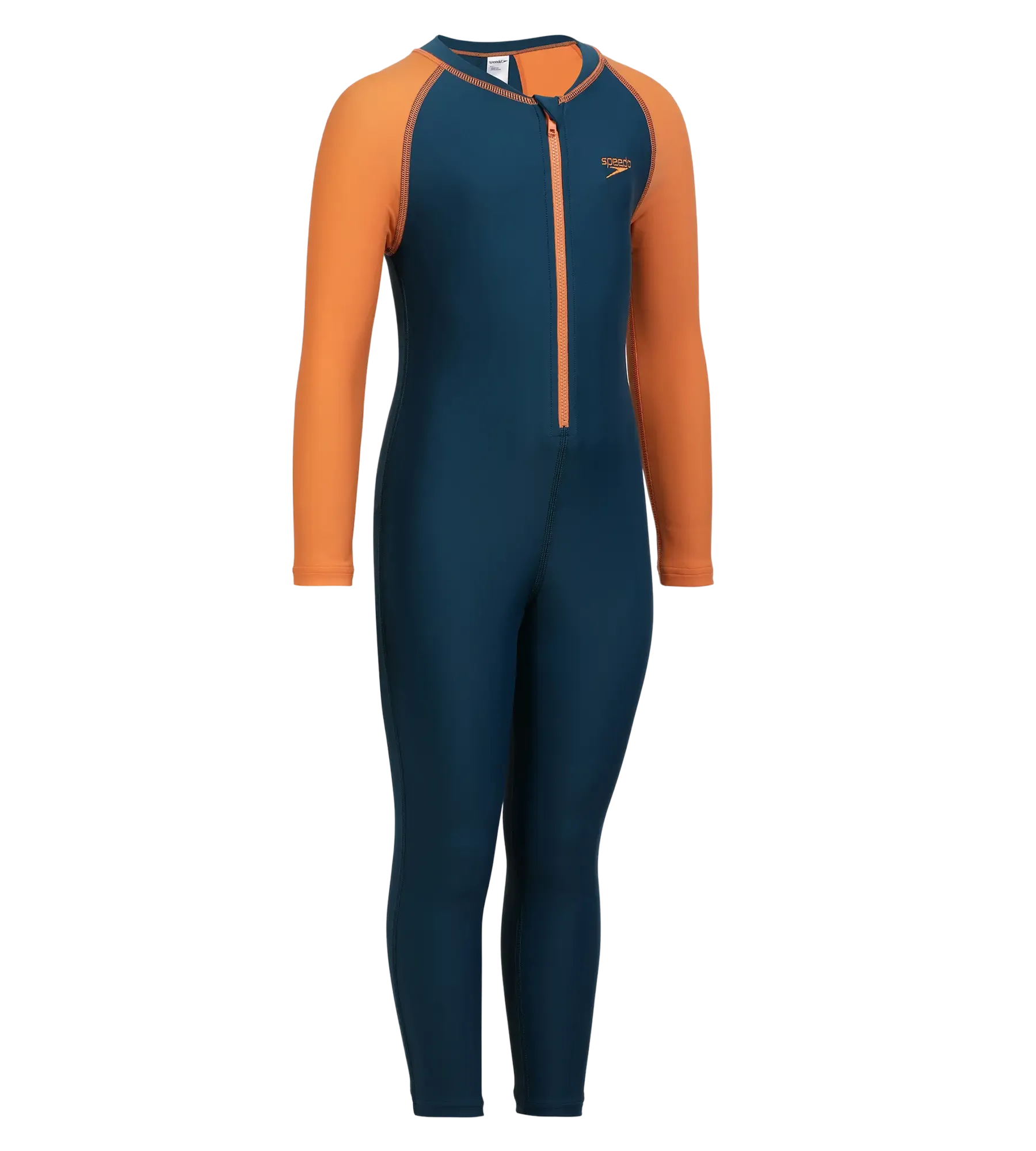Boy's Recycled Endurance 10 All In One Suit - Dark Teal & Sweet Apricot