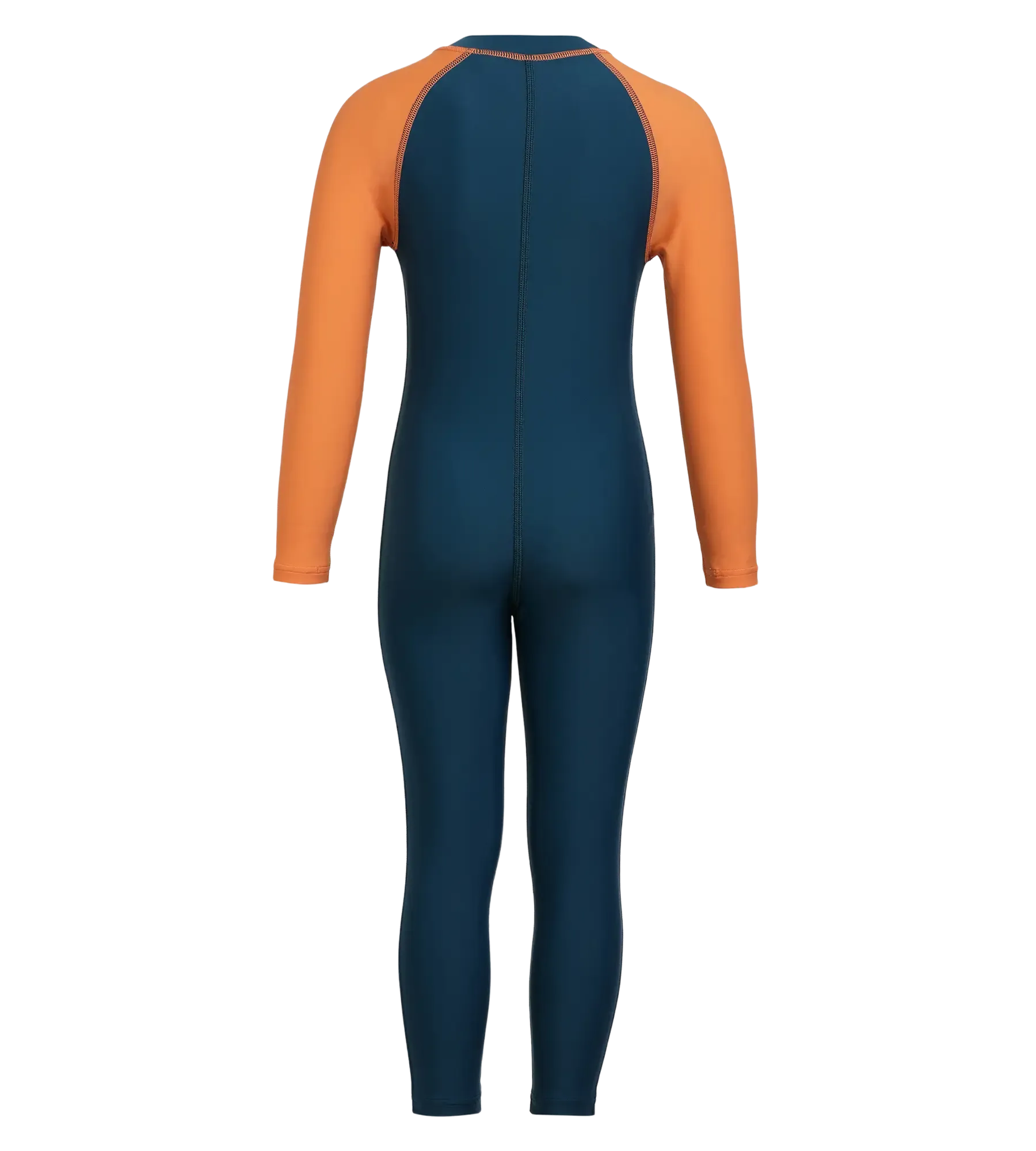 Boy's Recycled Endurance 10 All In One Suit - Dark Teal & Sweet Apricot - Image 4