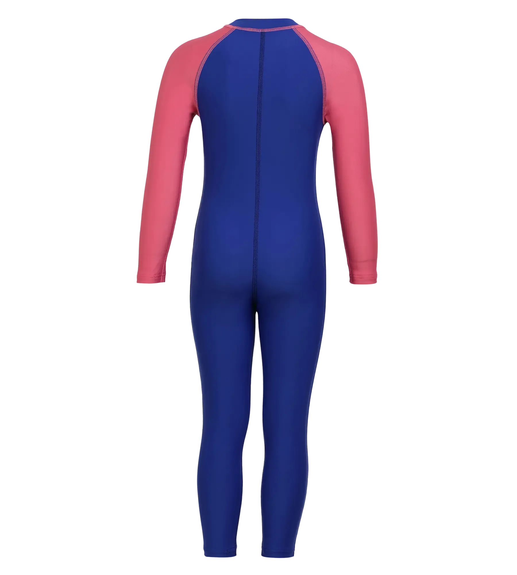 Girls Endurance 10 Essential All In One Suit For Tots (Age Range 2-8 Years) - True Cobalt & Fandango Pink - Image 4