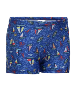 Tots Recycled Endura Brite Digital Print Aquashort For Boys - True Cobalt & Picton Blue