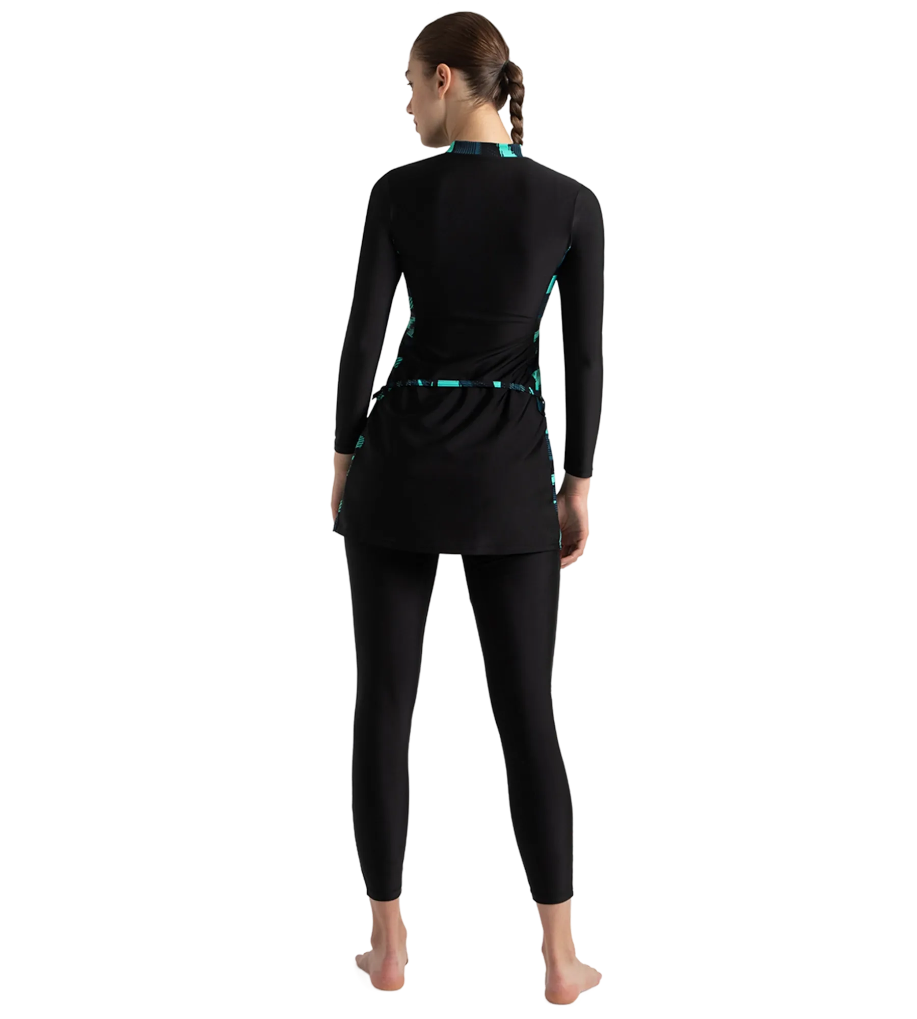 Women's Endurance10 Two Piece Closedback Full Body Suit - Black. Dark Teal & Arctic Glass - Image 5