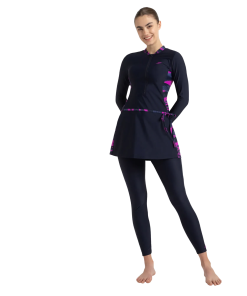 Women's Endurance10 Two Piece Closedback Full Body Suit - True Navy. Hapuna Blue & Diva