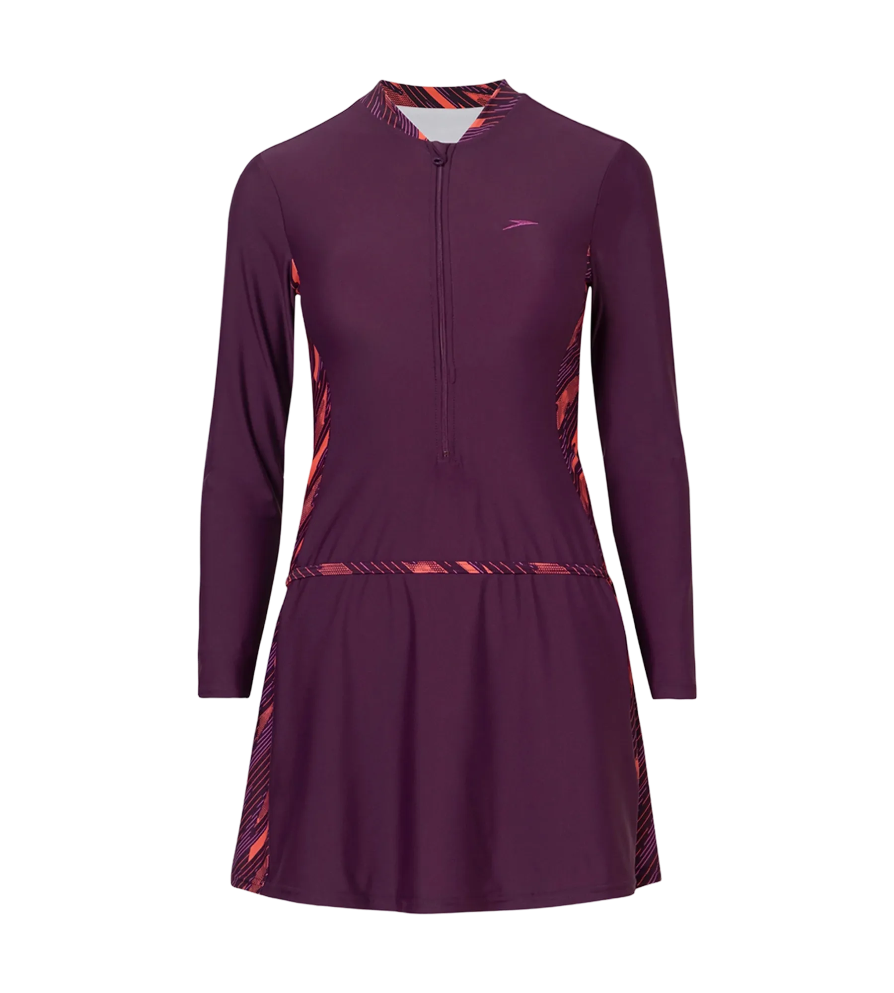 Women's Enduraflex Two Piece Closedback Full Body Suit - Plum Dandy. Coral Sands & Neon Violet - Image 12