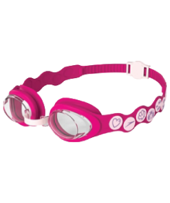 Kids Sea Squad Spot Anti Fog Clear Lens Swim Goggles For Tots - Blossom. Electric Pink & Clear
