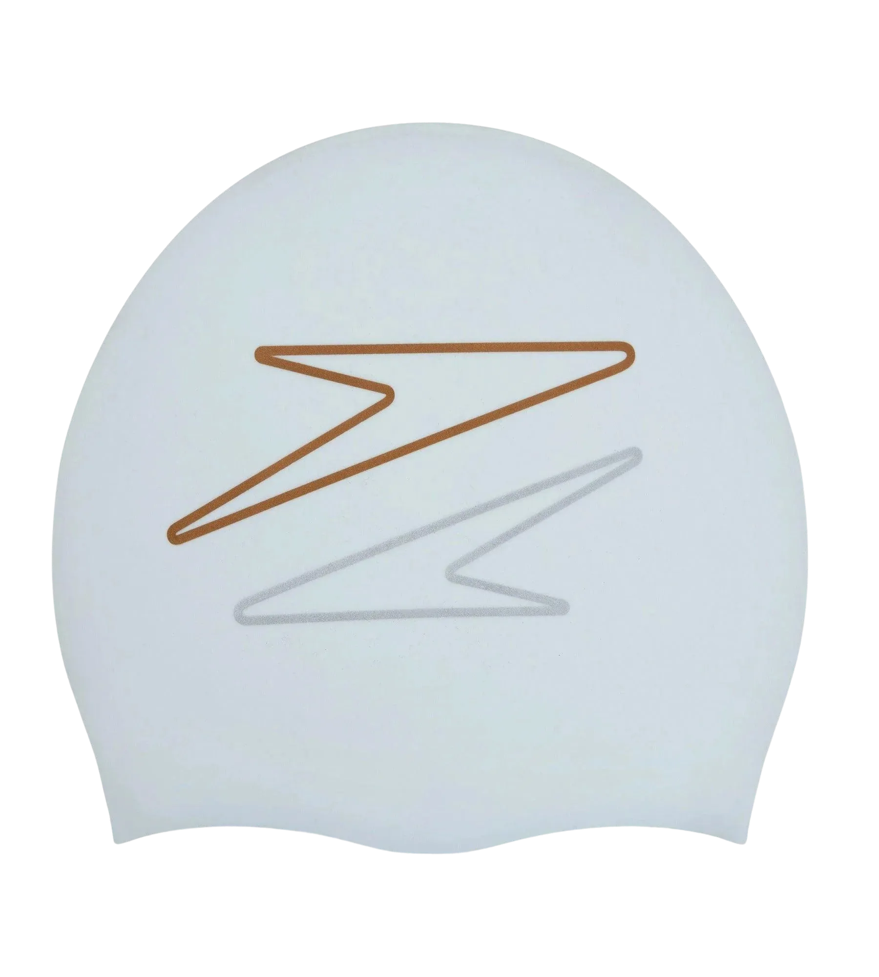 Unisex Logo Printed Silicone Swim Cap For Men and Women - White - Image 2