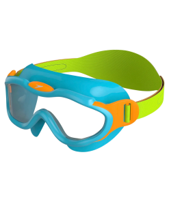 Unisex Kids Sea Squad Mask Tint-Lens Swim Goggles  For Tot's (Age Range -  2-6 Years) - Blue & Green